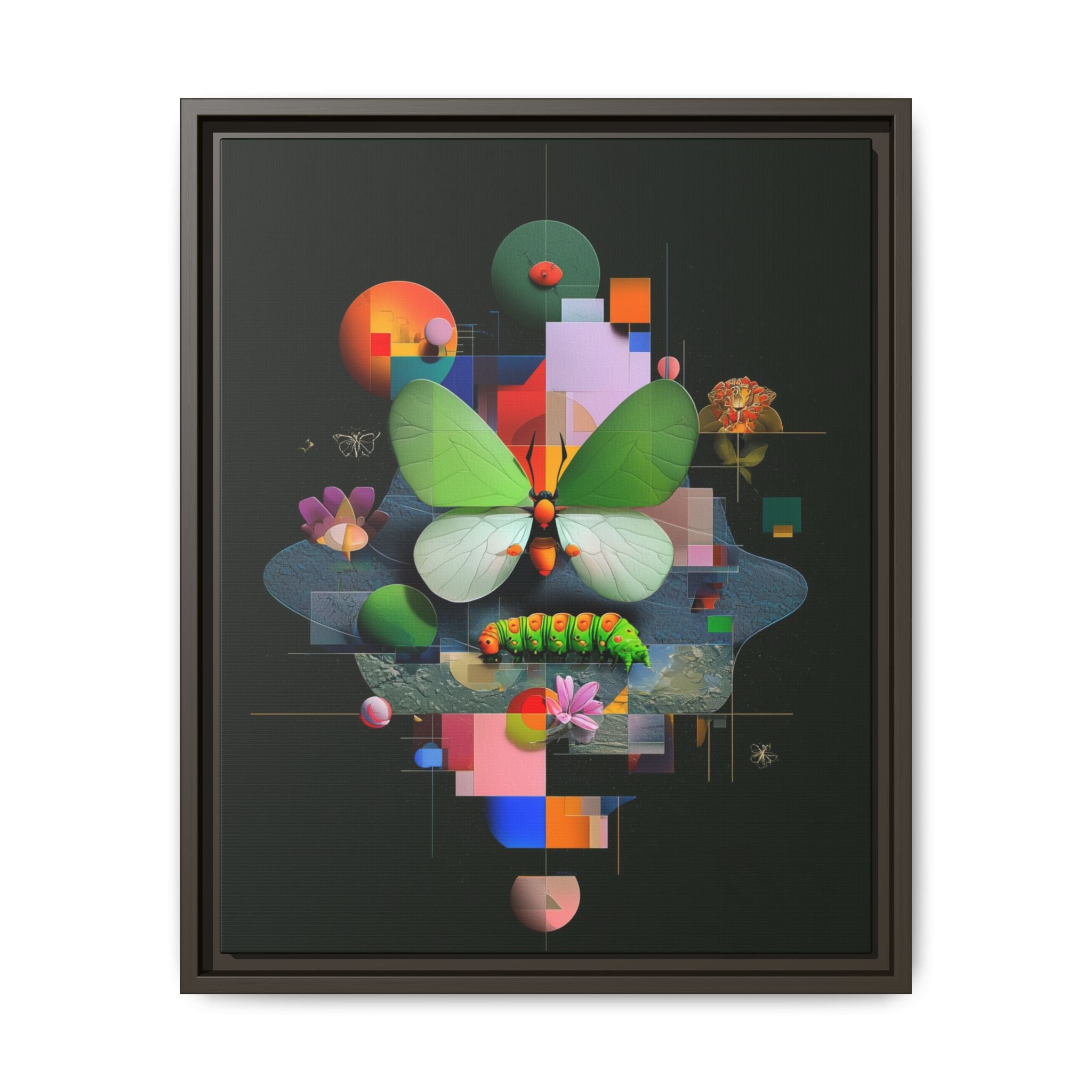 Geometric Metamorphosis: Abstract Nature Composition, Digital Cubist Butterfly Art   |    Custom Orders Available