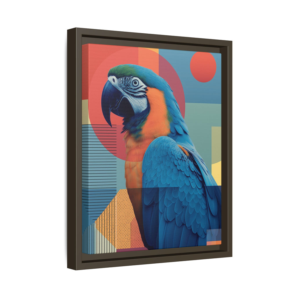 Macaw Geometric Framed Print : Mid-Century Modern Bird Art, Tropical Parrot Print   |  Personalized & Custom Orders Available