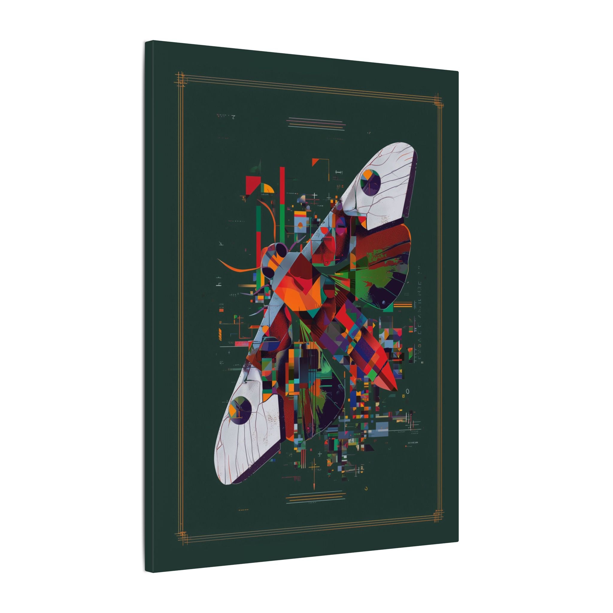 Metamorphic Geometry: Digital Cubist Butterfly, Fragmented Insect Abstraction   |    Custom Orders Available