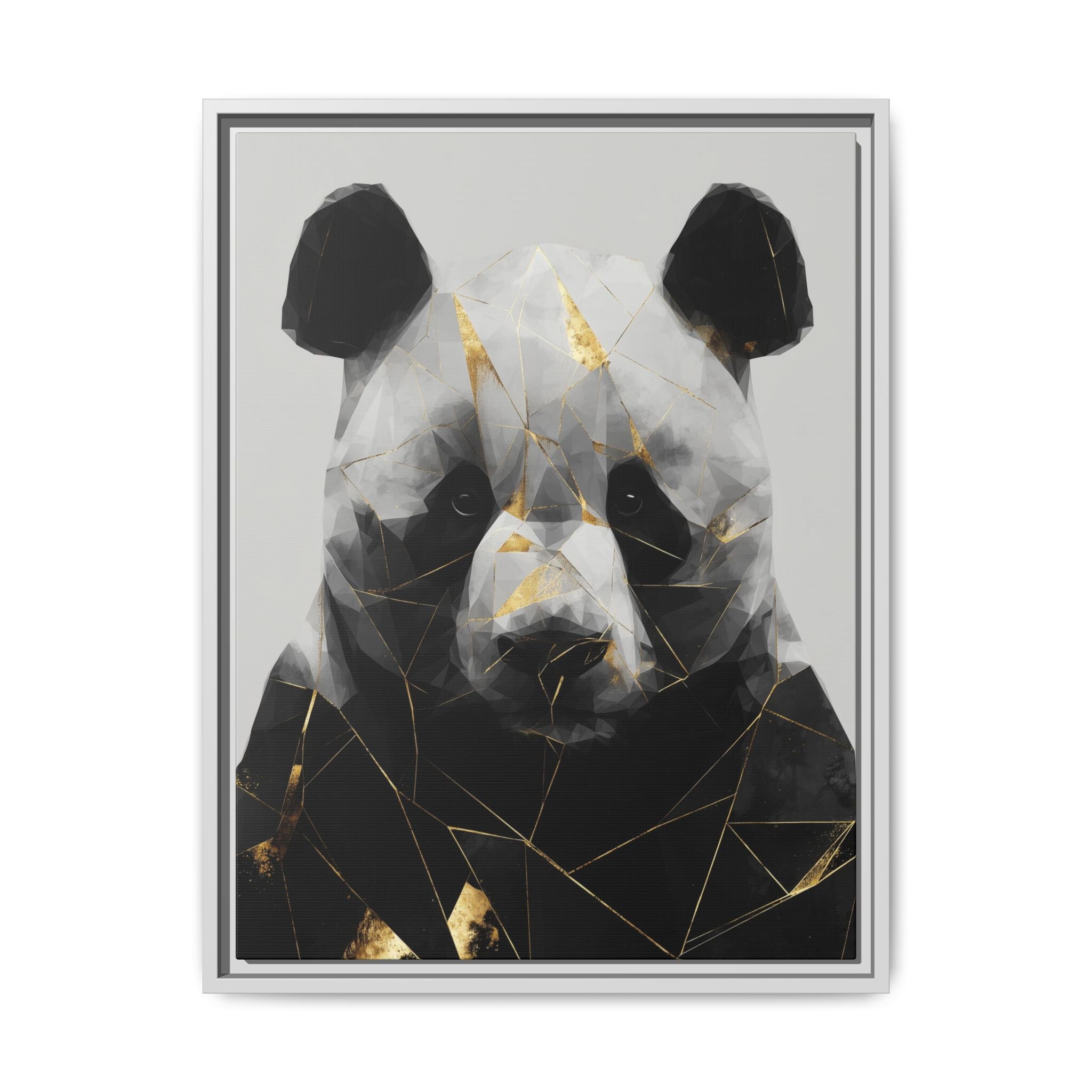 Fractured Panda: Geometric Wildlife Art, Low-Poly Contemporary Portrait   |  Personalized & Custom Orders Available