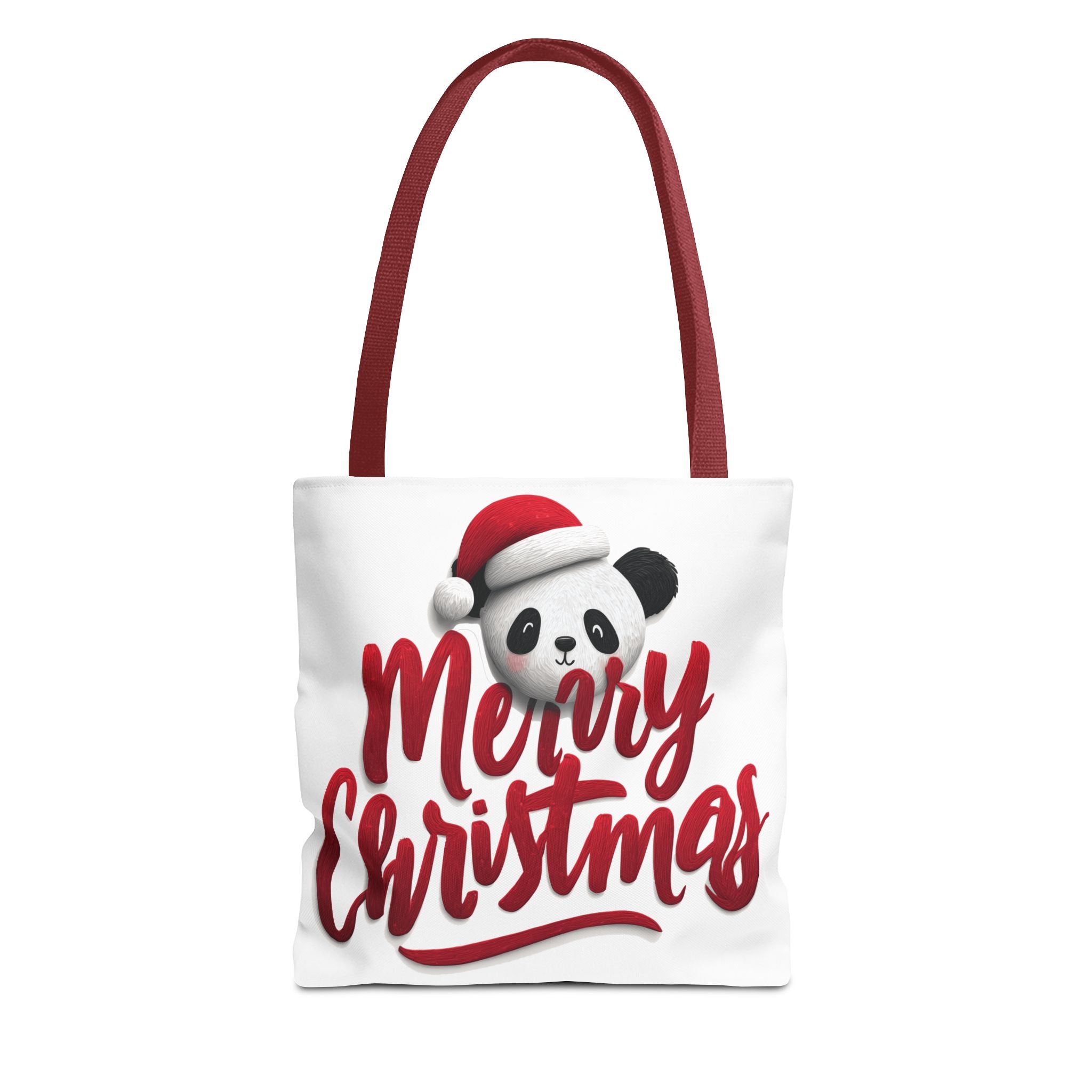Cute Panda Merry Christmas Tote Bag (AOP)   |   Secret Santa , Christmas Gift, Unique Gift Ideas