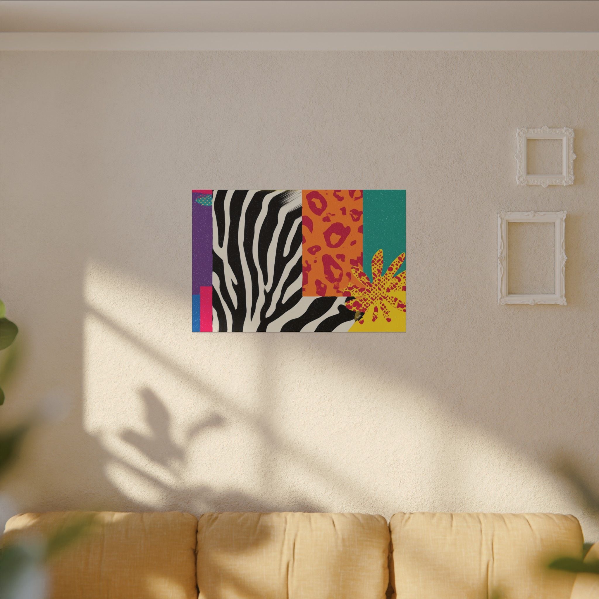 Copy of Pop Geometry: Zebra Leopard Fusion, Geometric Color Block, Modern Abstract Design   |   Custom Orders Accepted