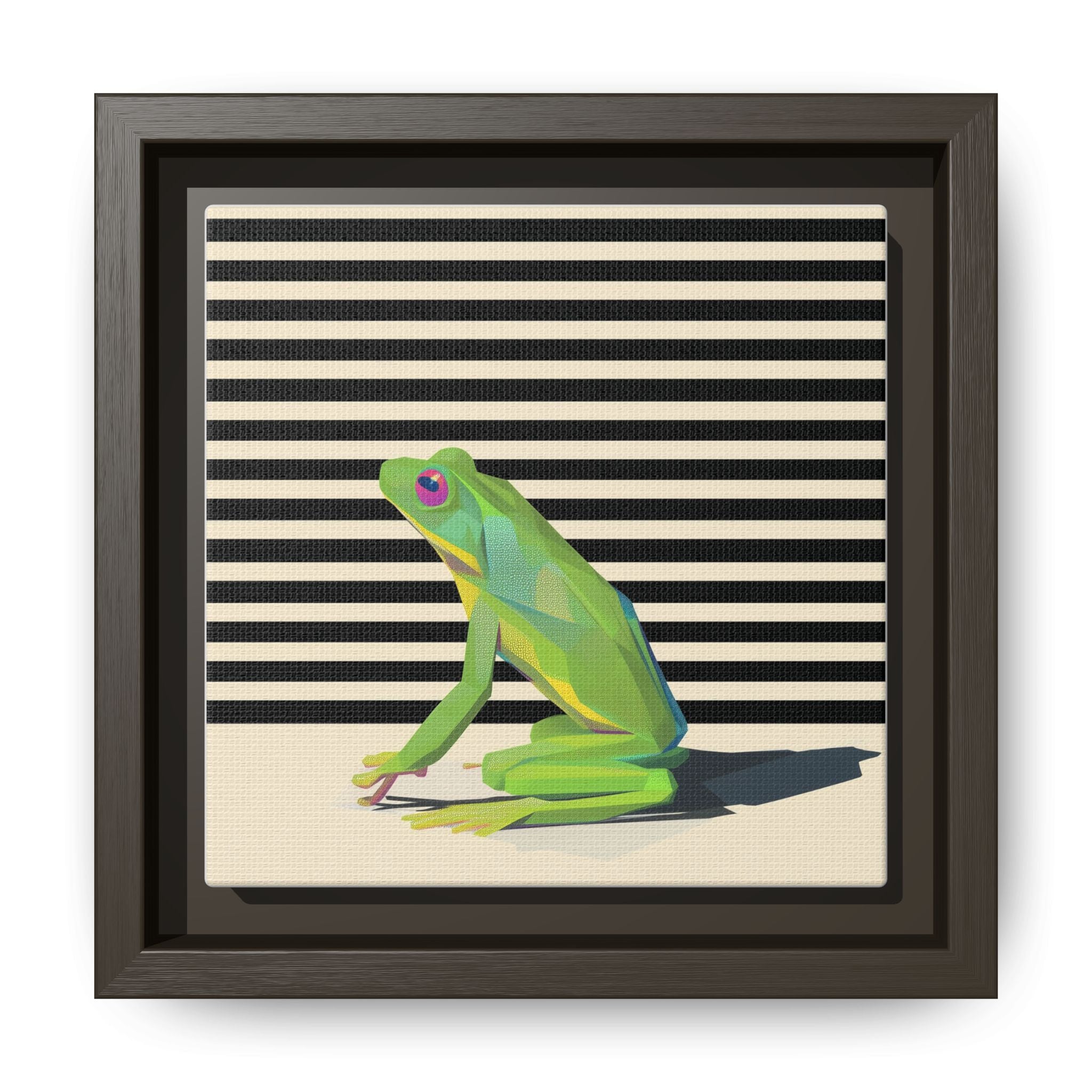 Geometric Frog: Minimalist Animal Portrait, Modern Graphic Design   |    Custom Orders Available