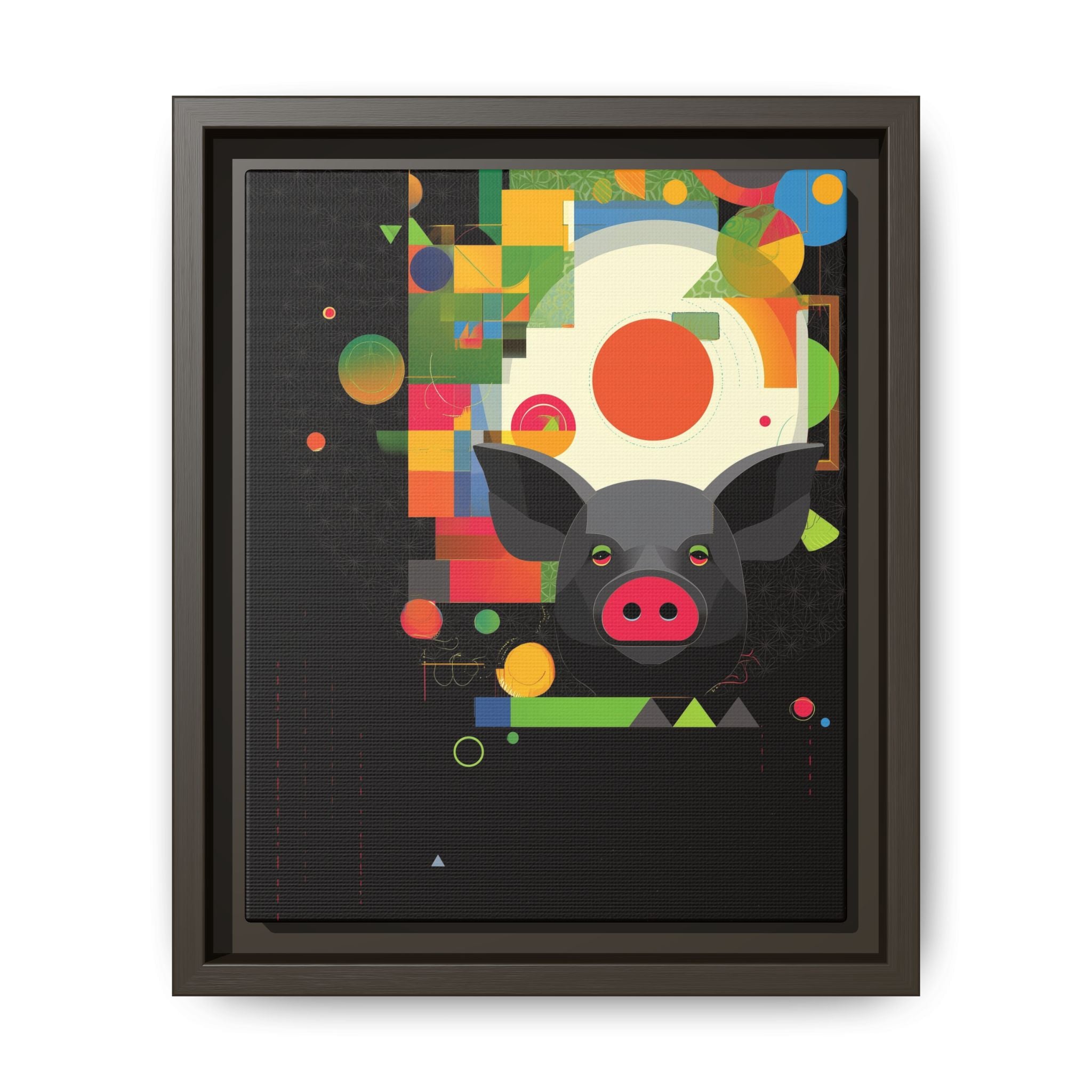 Prismatic Pig: Geometric Abstract Design, Digital Graphic Art Illustration   |    Custom Orders Available
