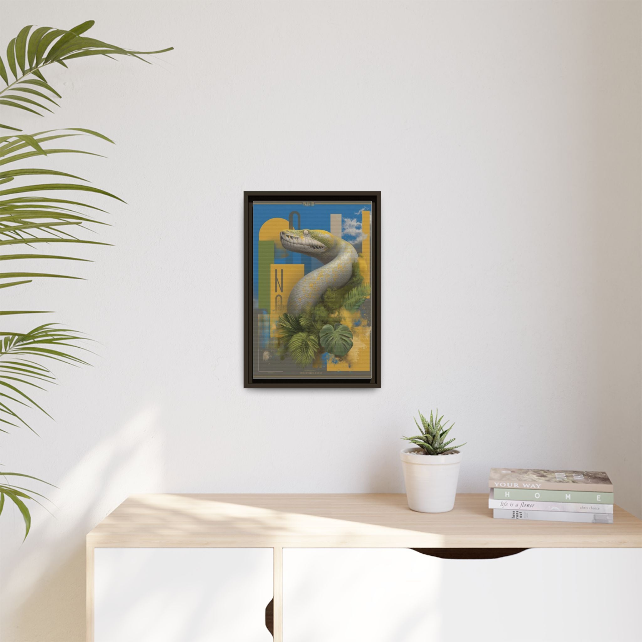 Serpent's Geometry: Tropical Anaconda Graphic Design, Modern Wildlife Illustration   |  Personalized & Custom Orders Available