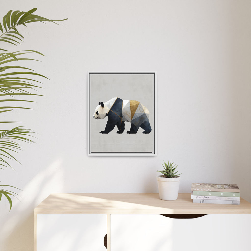 Geometric Panda: Cubist Animal Portrait, Modern Minimalist Art Style   |  Personalized & Custom Orders Available