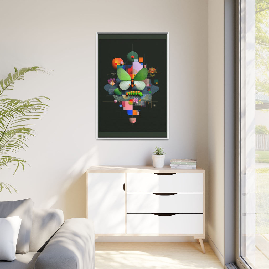 Metamorphosis Geometry Framed Print : Digital Nature Synthesis, Butterfly Abstraction   |  Personalized & Custom Orders Available
