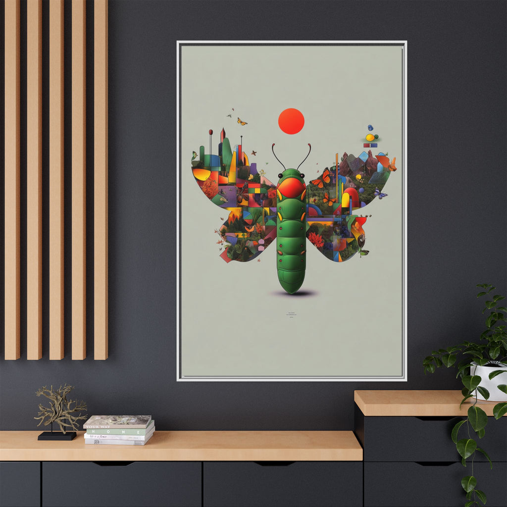 Metamorphosis of Geometry: Digital Nature Mosaic, Surreal Butterfly Landscape   |    Custom Orders Available