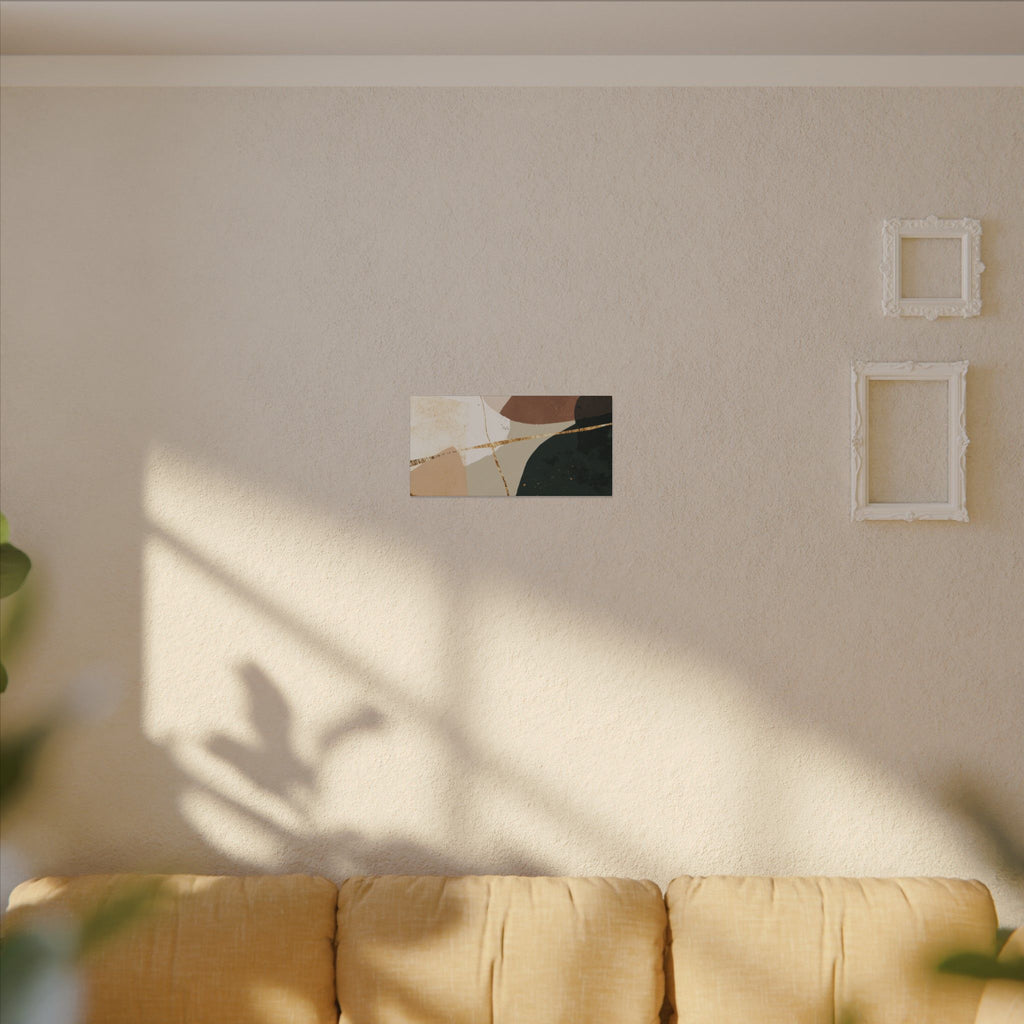 Canvas Print, Abstract Earthy Gold Wall Art, Modern Designer Home Decor, Stretched Matte Canvas; Thick, Multi-Size, Office Decor