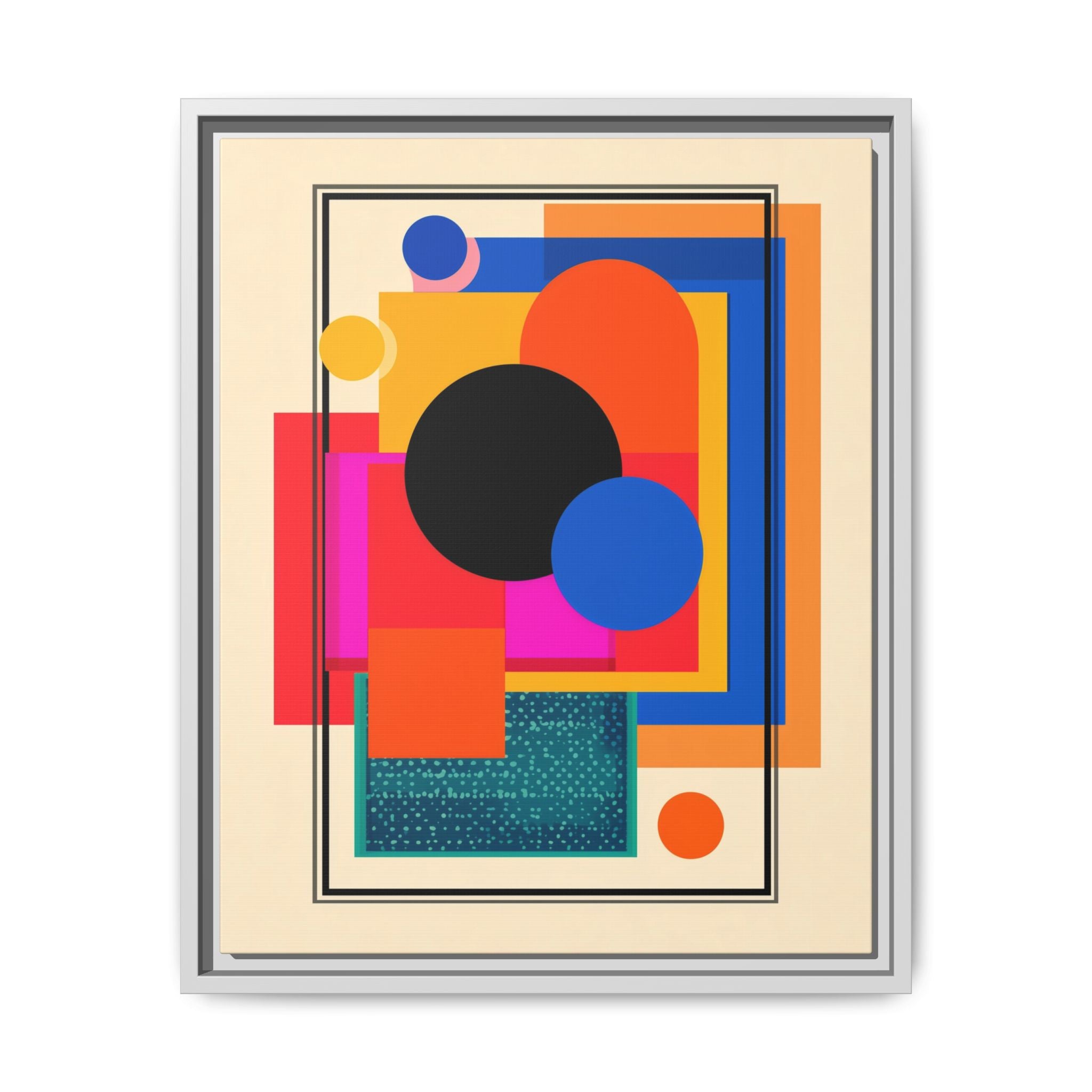 Geometric Harmony: Abstract Color Blocks, Mid-Century Modern Design, Minimalist Art Composition   |   Custom Orders Accepted