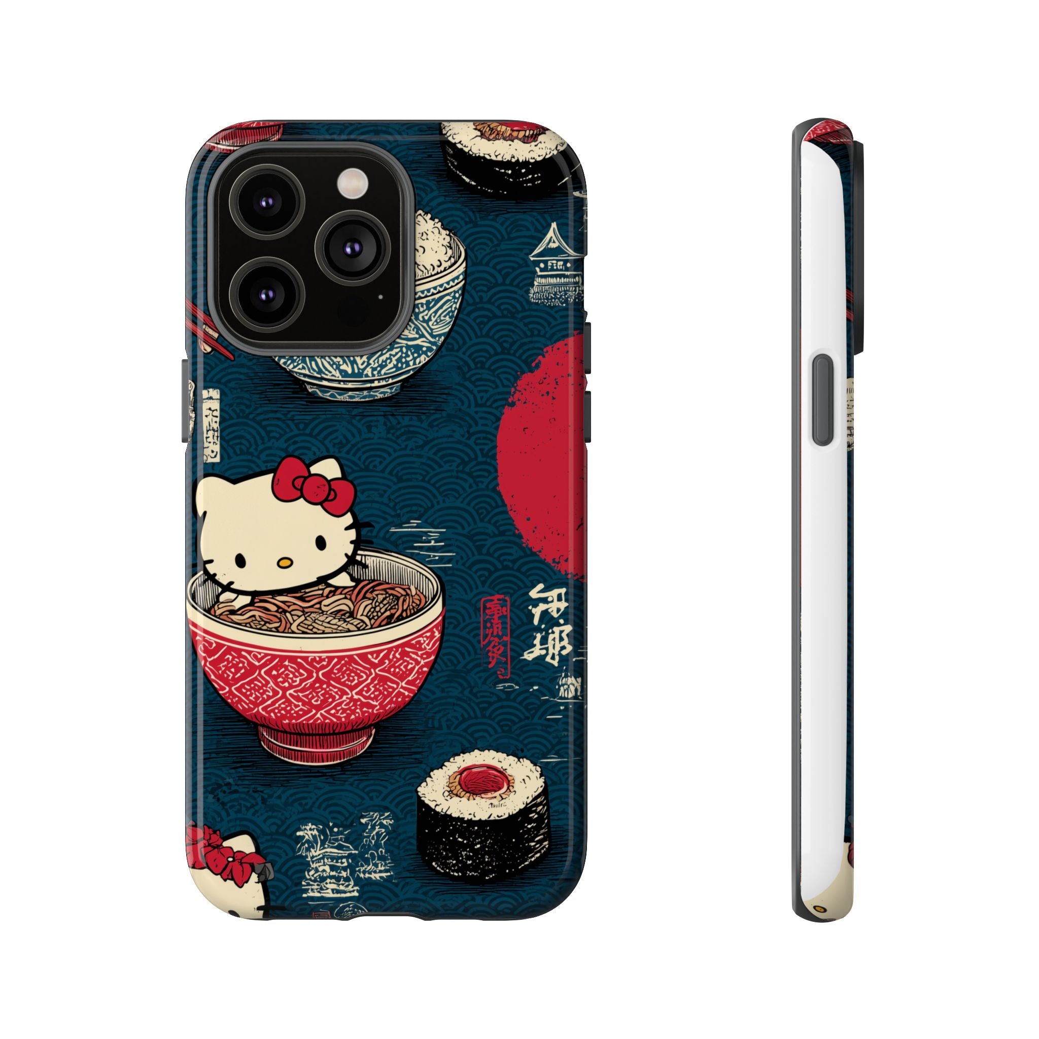 Japanese Kitty Sushi Vibrant Phone Case - Tough Case | Funky, Colorful, Unique Design for Gift, Accessory, Protection, Trendy