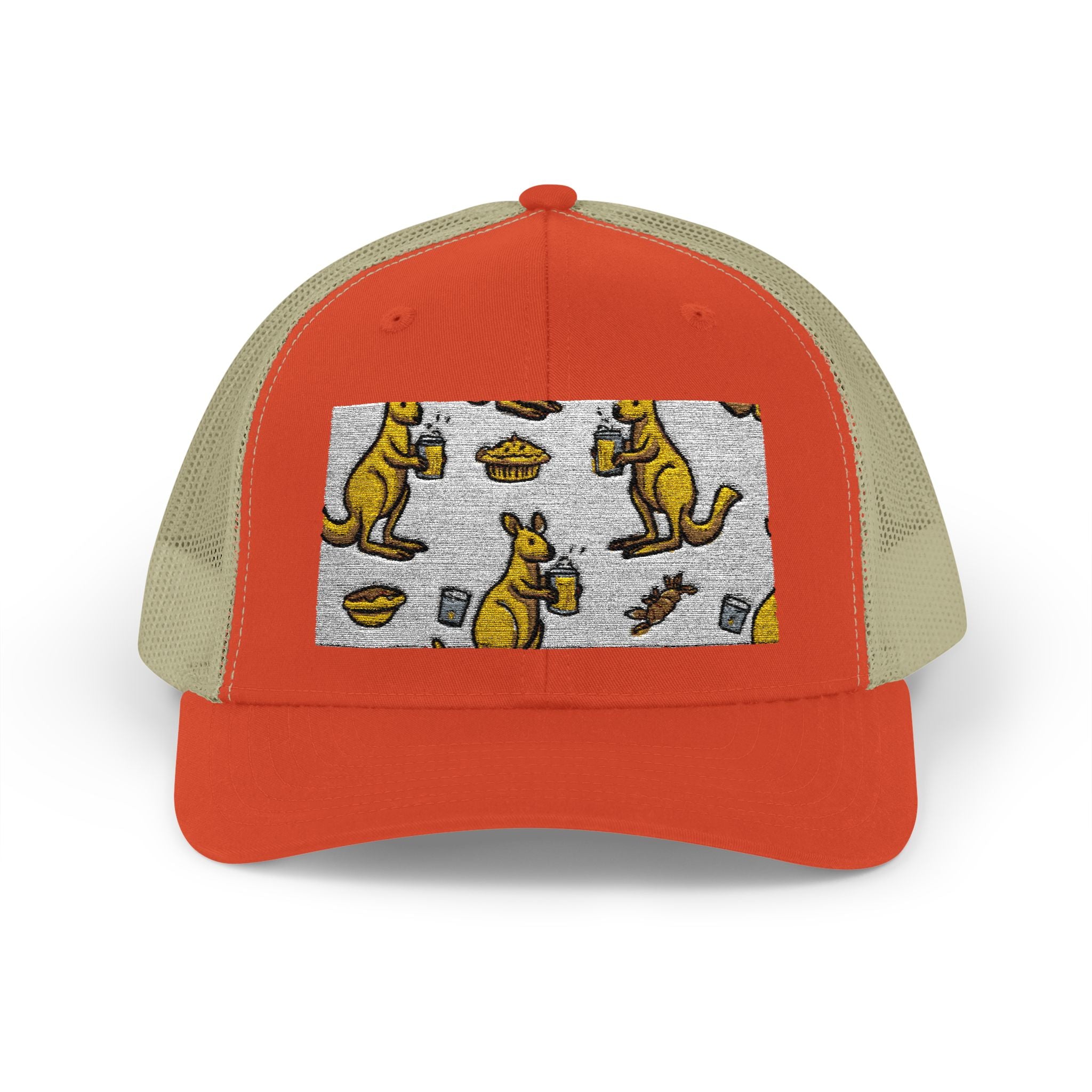 Kangaroo Pattern Snapback Cap, Fun Trucker Hat, Casual Summer Accessory, Gift for Animal Lovers, Unique Outdoor Wear