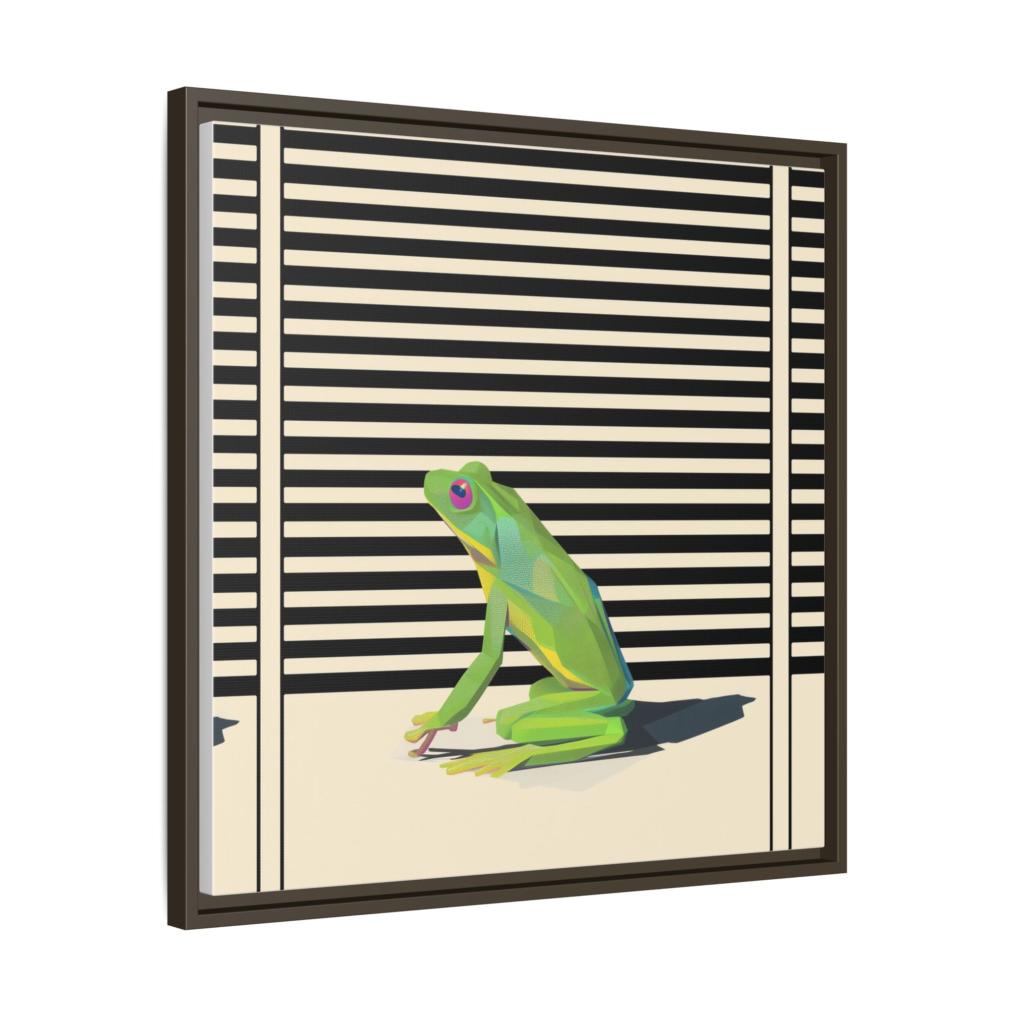 Geometric Frog Persona: Modern Wildlife Illustration, Vibrant Graphic Design   |  Personalized & Custom Orders Available