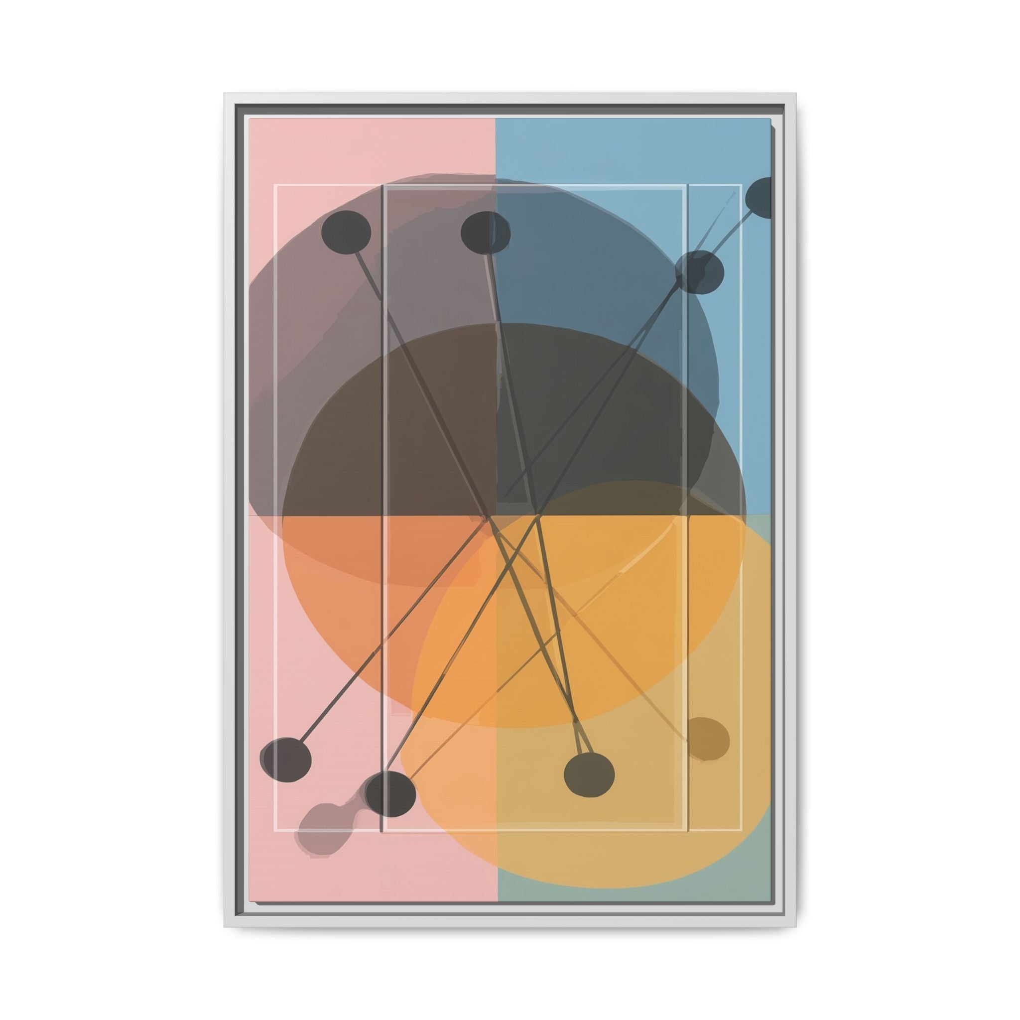Geometric Intersections: Pastel Quadrants, Mid-Century Minimalism, Network Nodes   |   Custom Orders Accepted