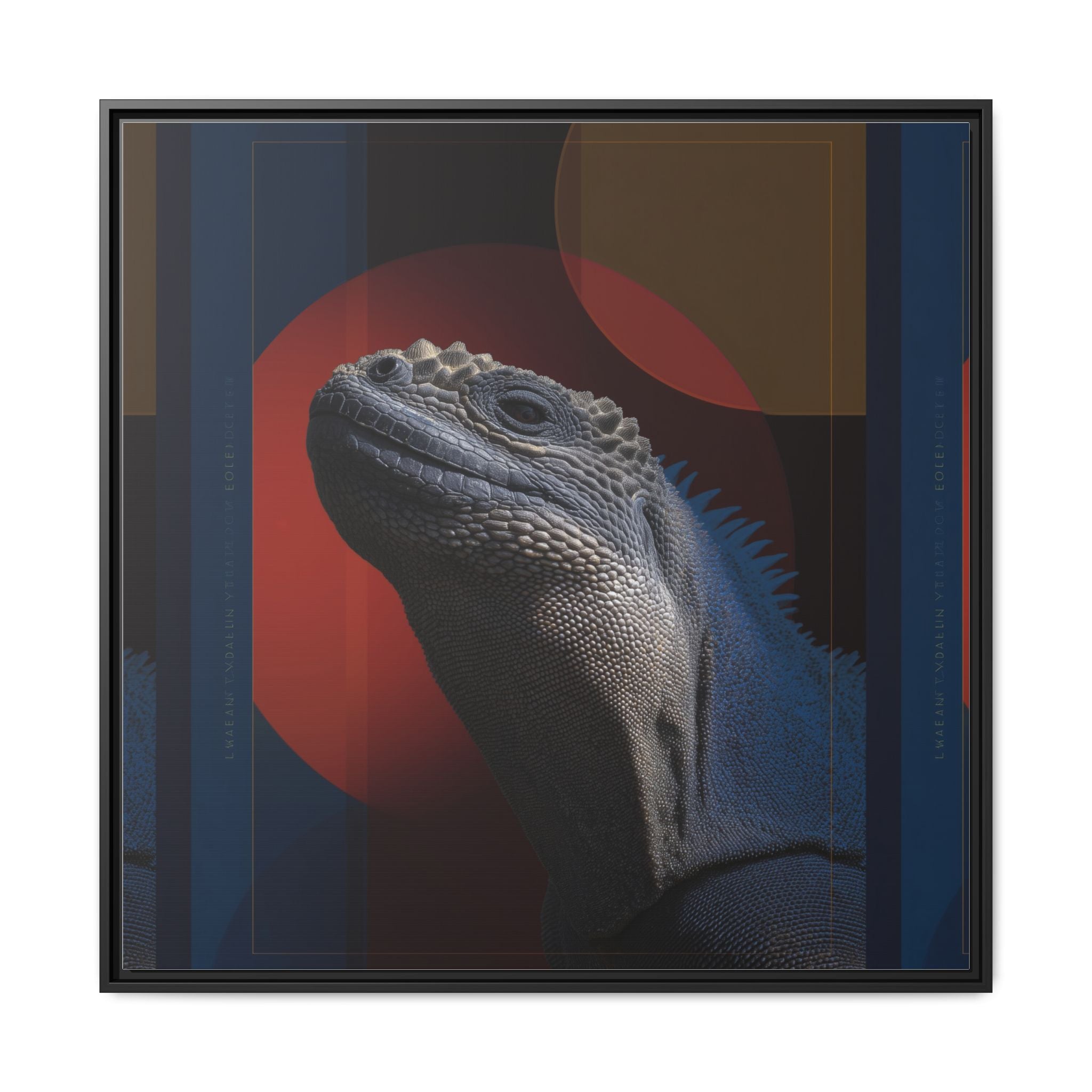 Scales of Antiquity: Prehistoric Reptilian Portrait, Abstract Geometric Composition   |    Custom Orders Available