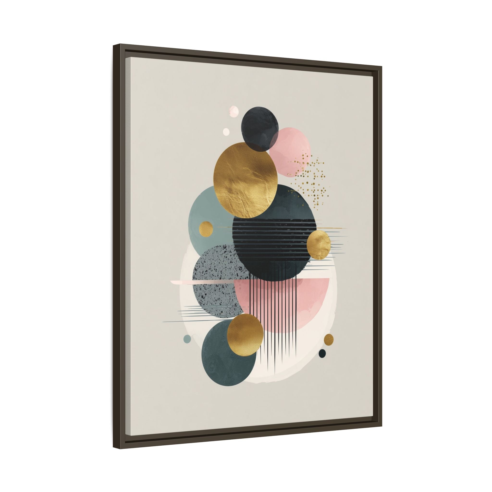 Geometric Harmony: Intersecting Circles, Mid-Century Modern Design, Abstract Metallic Composition   |   Custom Orders Accepted