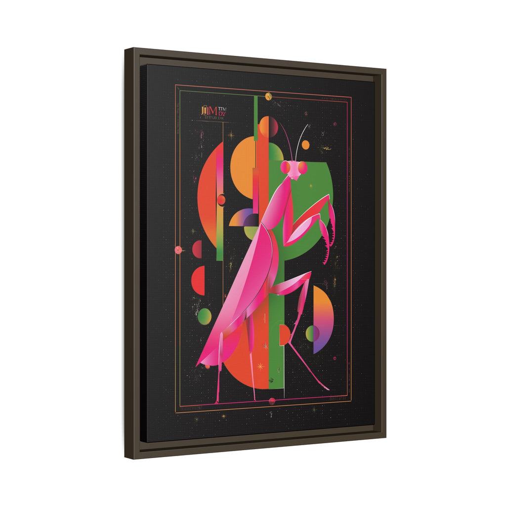Cosmic Mantis Framed Print: Geometric Space Odyssey, Cubist Insect Illustration   |  Personalized & Custom Orders Available