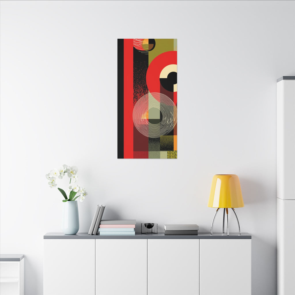 Geometric Convergence: Mid-Century Modern Abstract, Constructivist Design Principles, Bold Chromatic Composition   |   Custom Orders