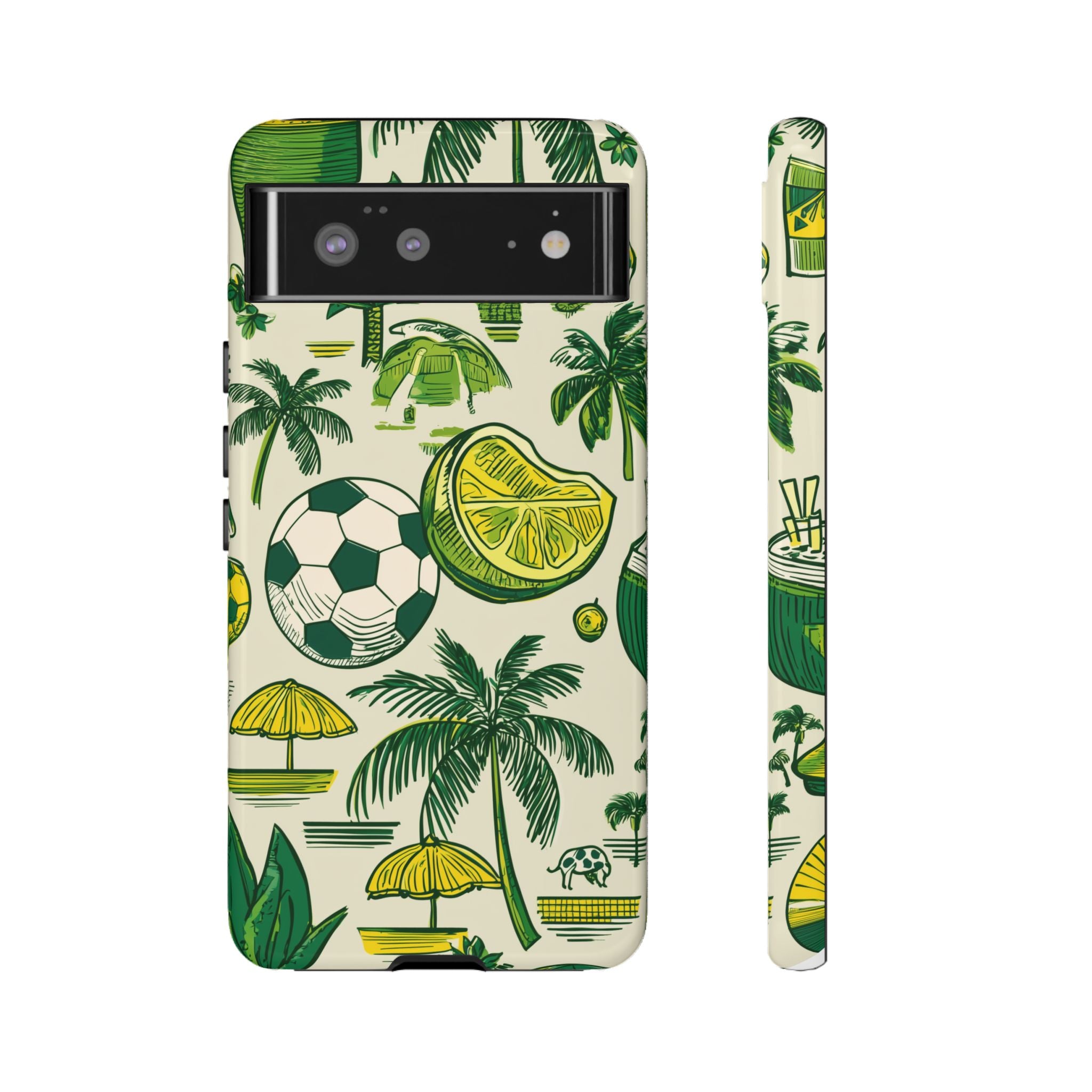 Summer Tough Cases: Sporty Tropical Phone Case, Fun Beach Vibe Phone Accessory, Summer Travel Gift, Colorful Phone Cover, Casual Style Tech