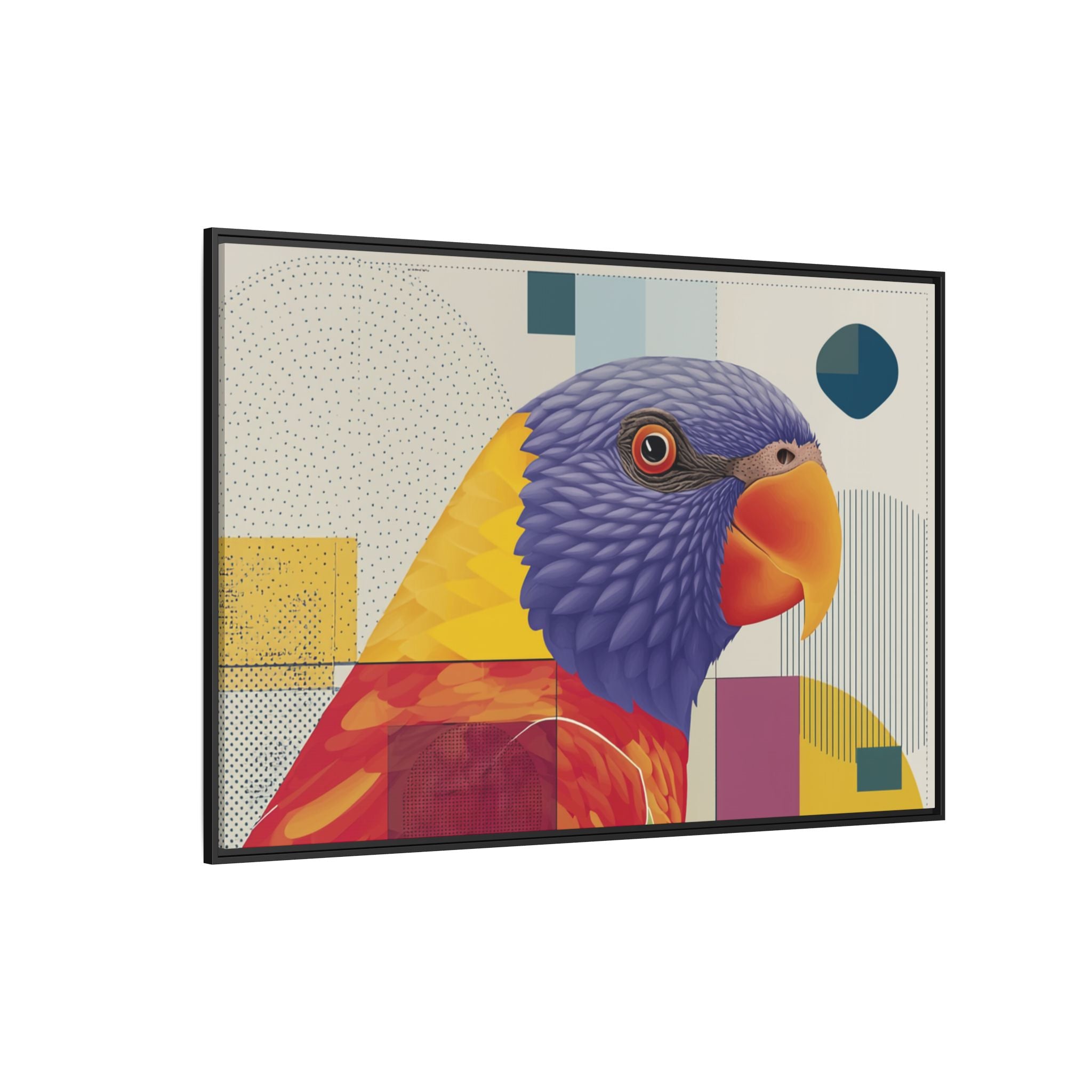 Geometric Parrot: Abstract Wildlife Art, Modern Color Block Design   |  Personalized & Custom Orders Available