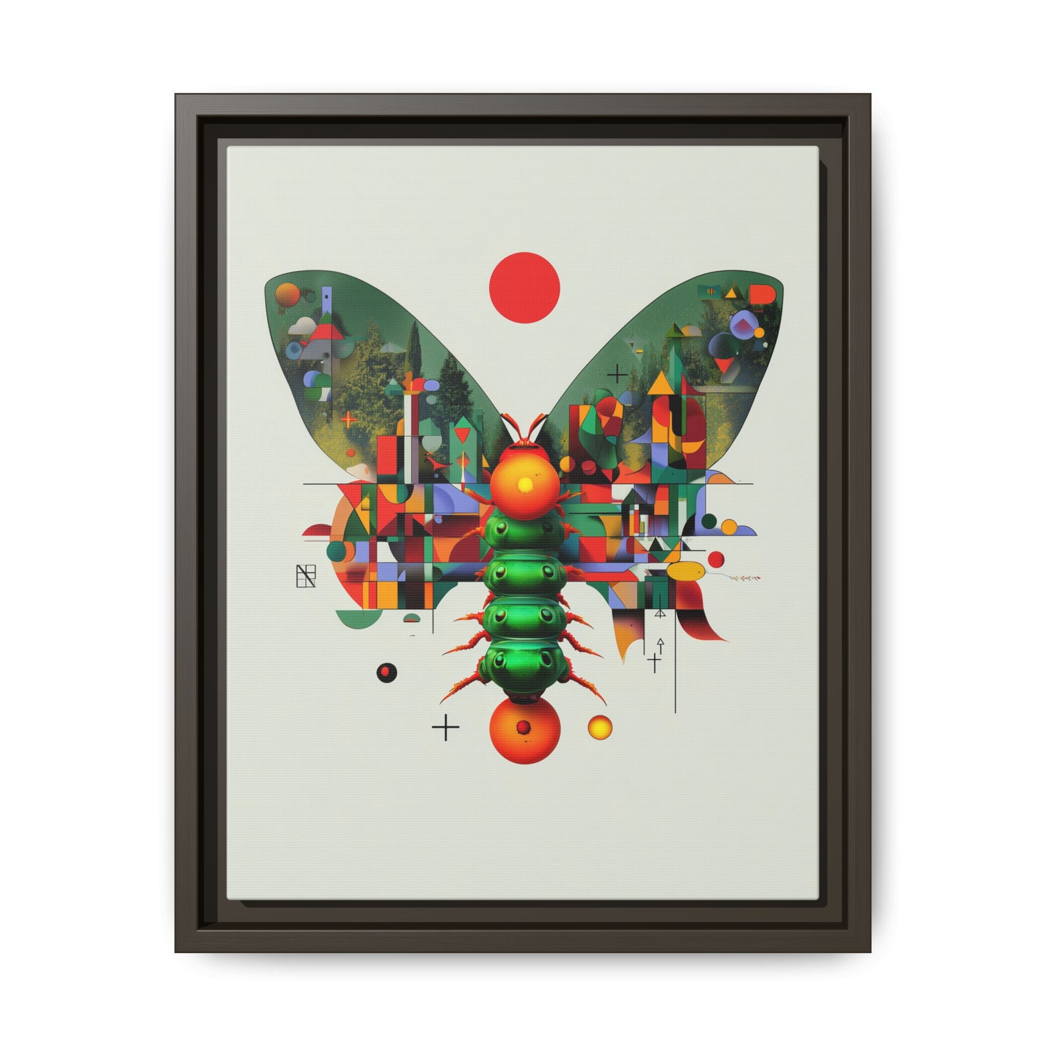 Digital Butterfly Framed Print, Cubist Architectural Abstraction   |  Personalized & Custom Orders Available