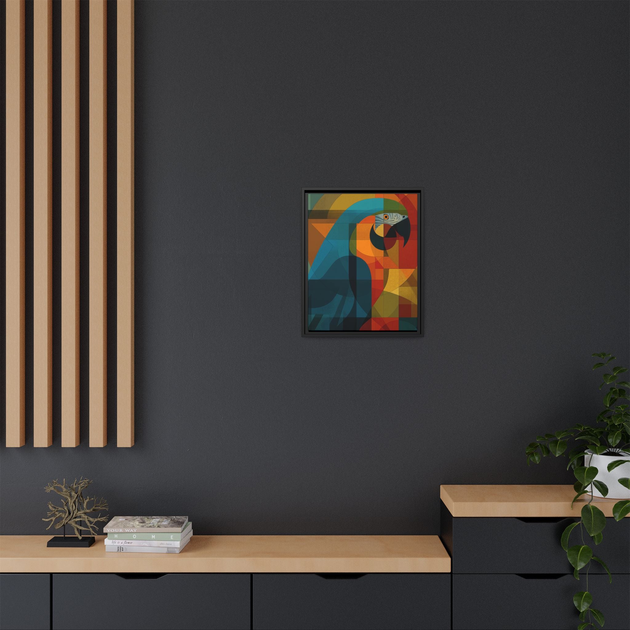 Cubist Parrot Prisma: Geometric Bird Art, Modernist Color Block Design   |    Custom Orders Available