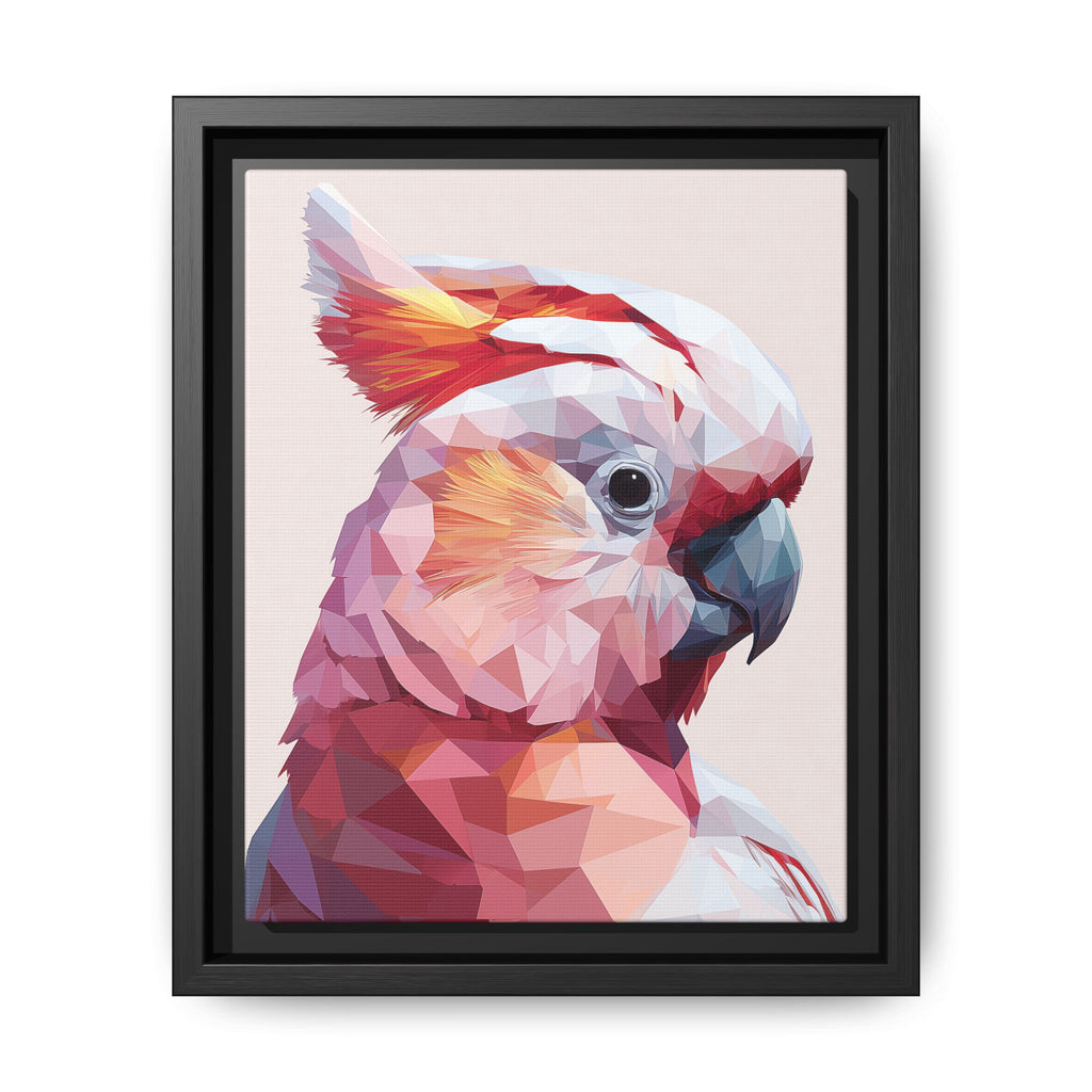 Prismatic Cockatoo: Geometric Bird Portrait, Low-Poly Digital Art   |  Personalized & Custom Orders Available