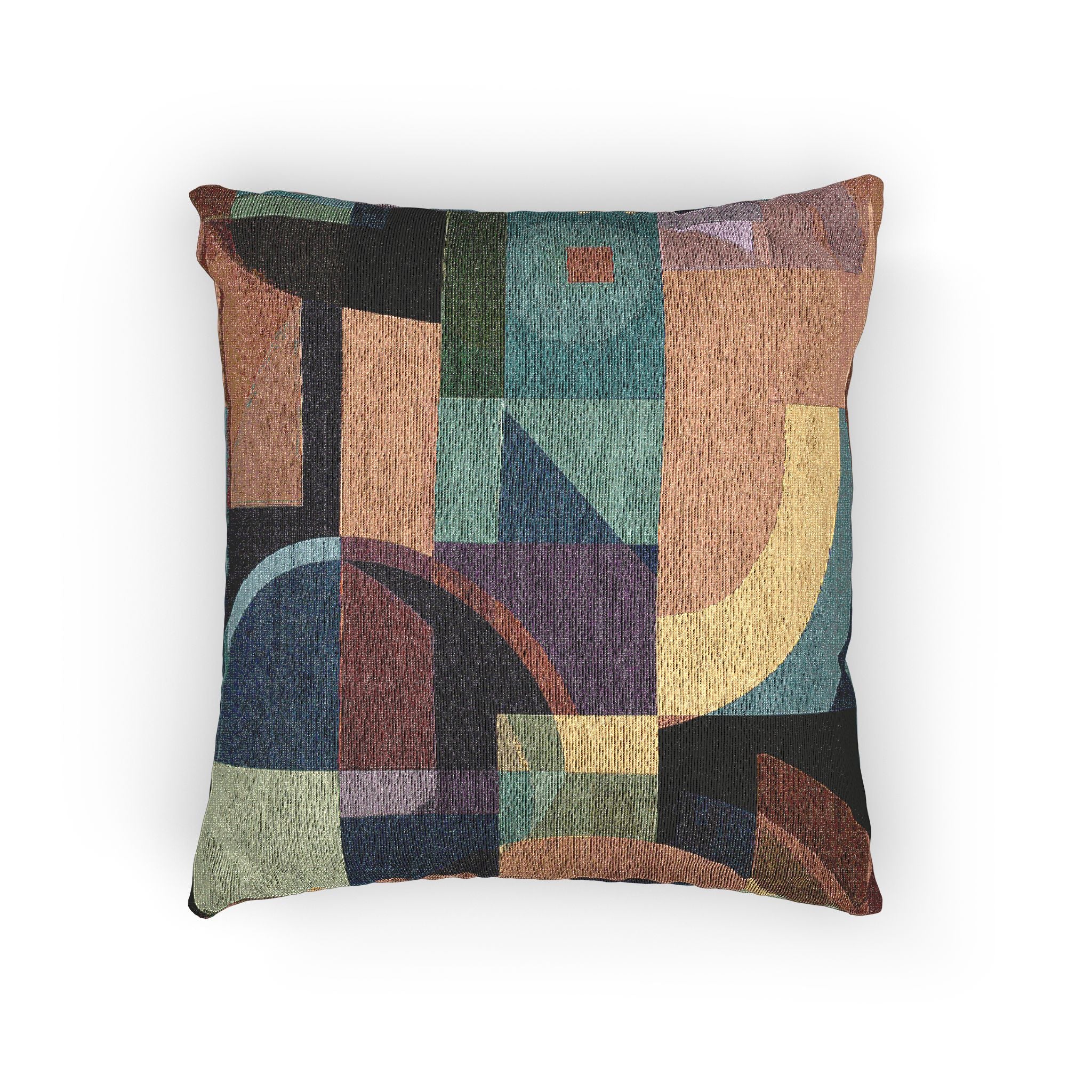 Geometric Convergence: Digital Abstract Mosaic, Intersecting Color Blocks   |    Custom Orders Available