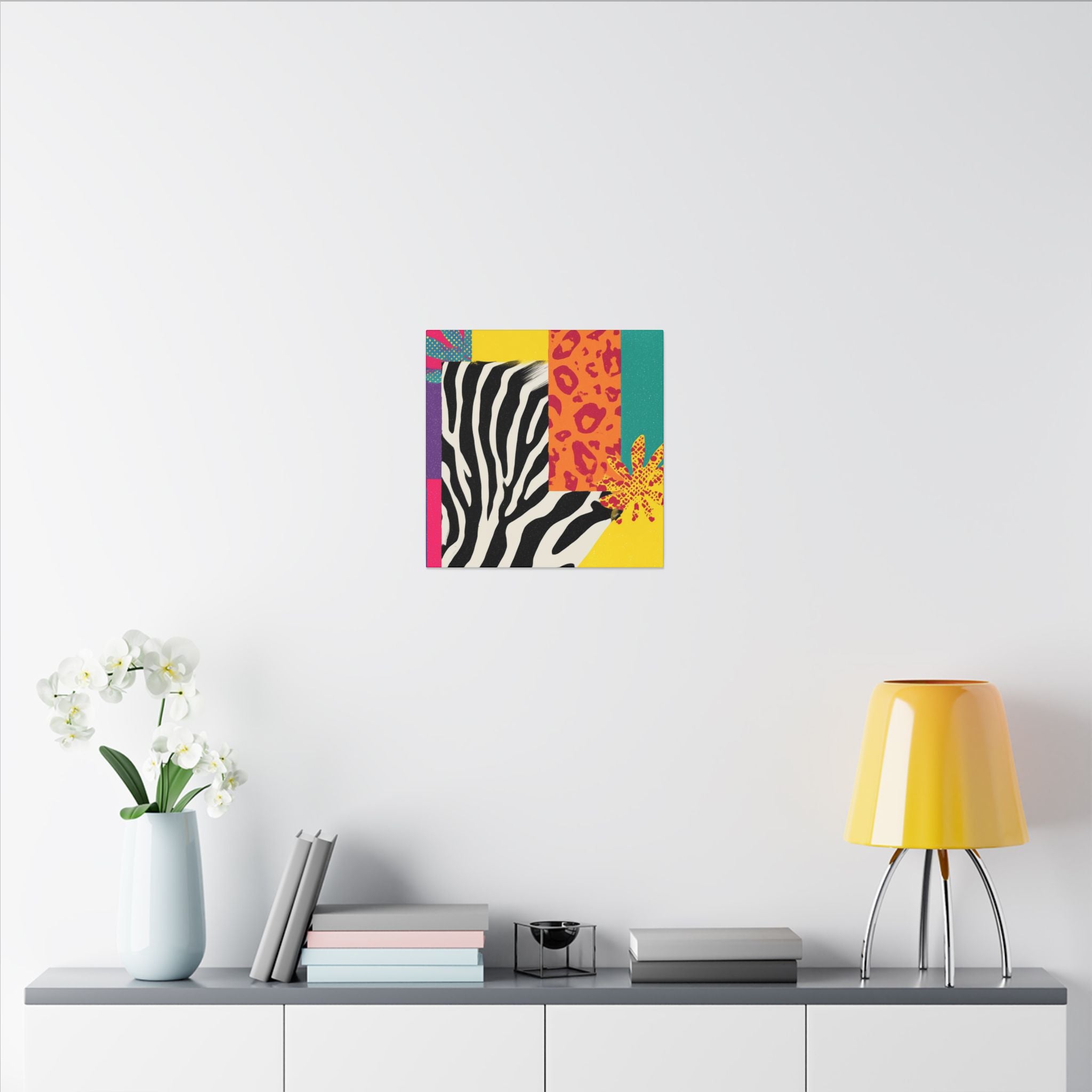 Copy of Pop Geometry: Zebra Leopard Fusion, Geometric Color Block, Modern Abstract Design   |   Custom Orders Accepted