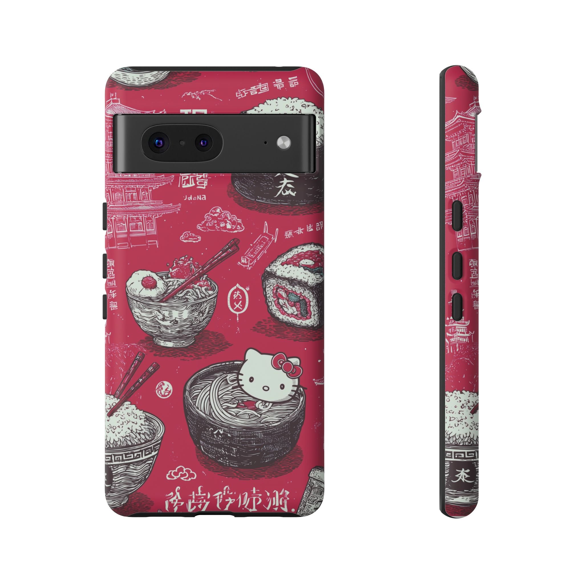 Japanese Kitty Vibrant Phone Case - Tough Case | Funky, Colorful, Unique Design for Personalization, Gift, Accessory, Protection, Trendy