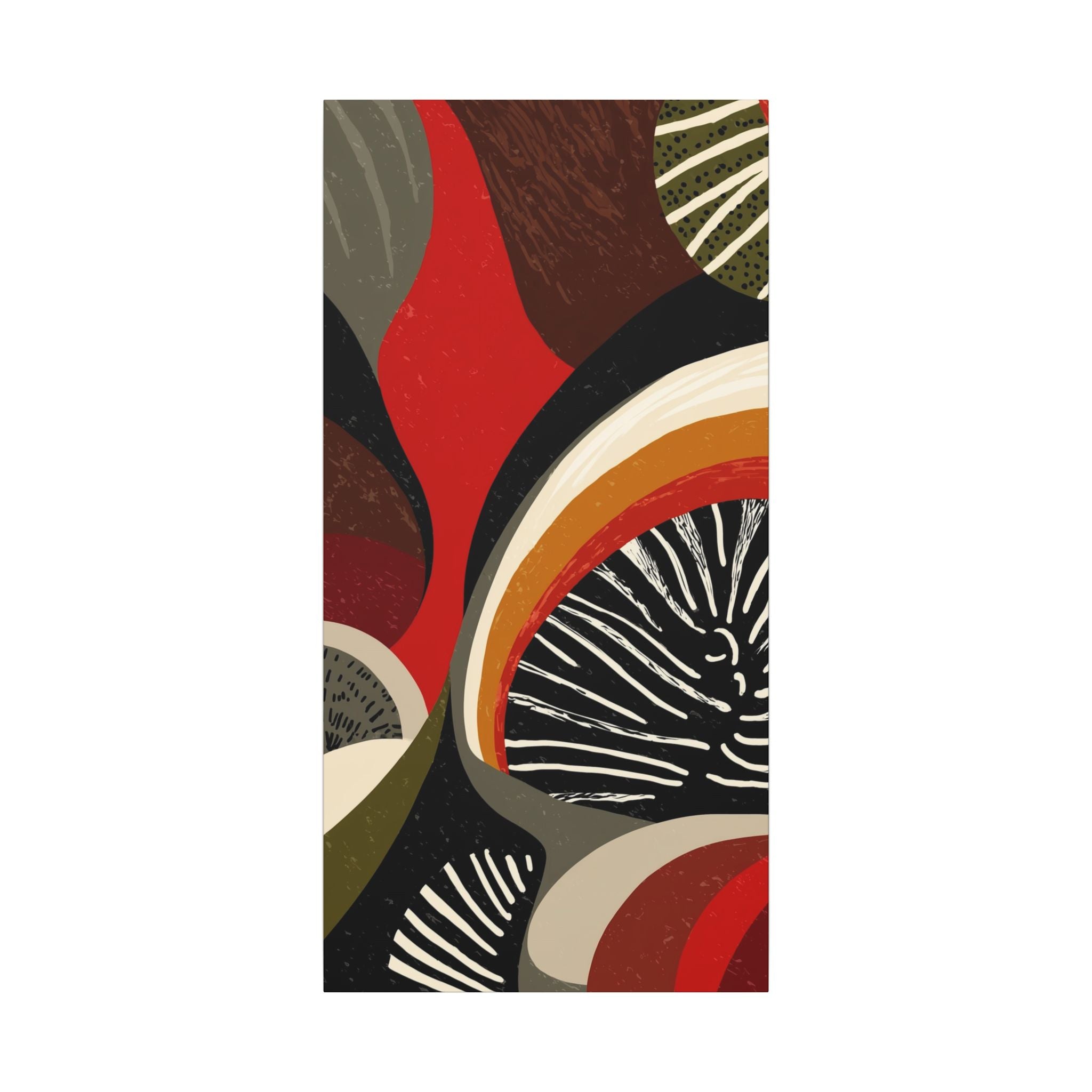 Harmonic Convergence: Organic Geometry, Mid-Century Modern Abstract, Earthy Palette Composition   |   Custom Orders Accepted