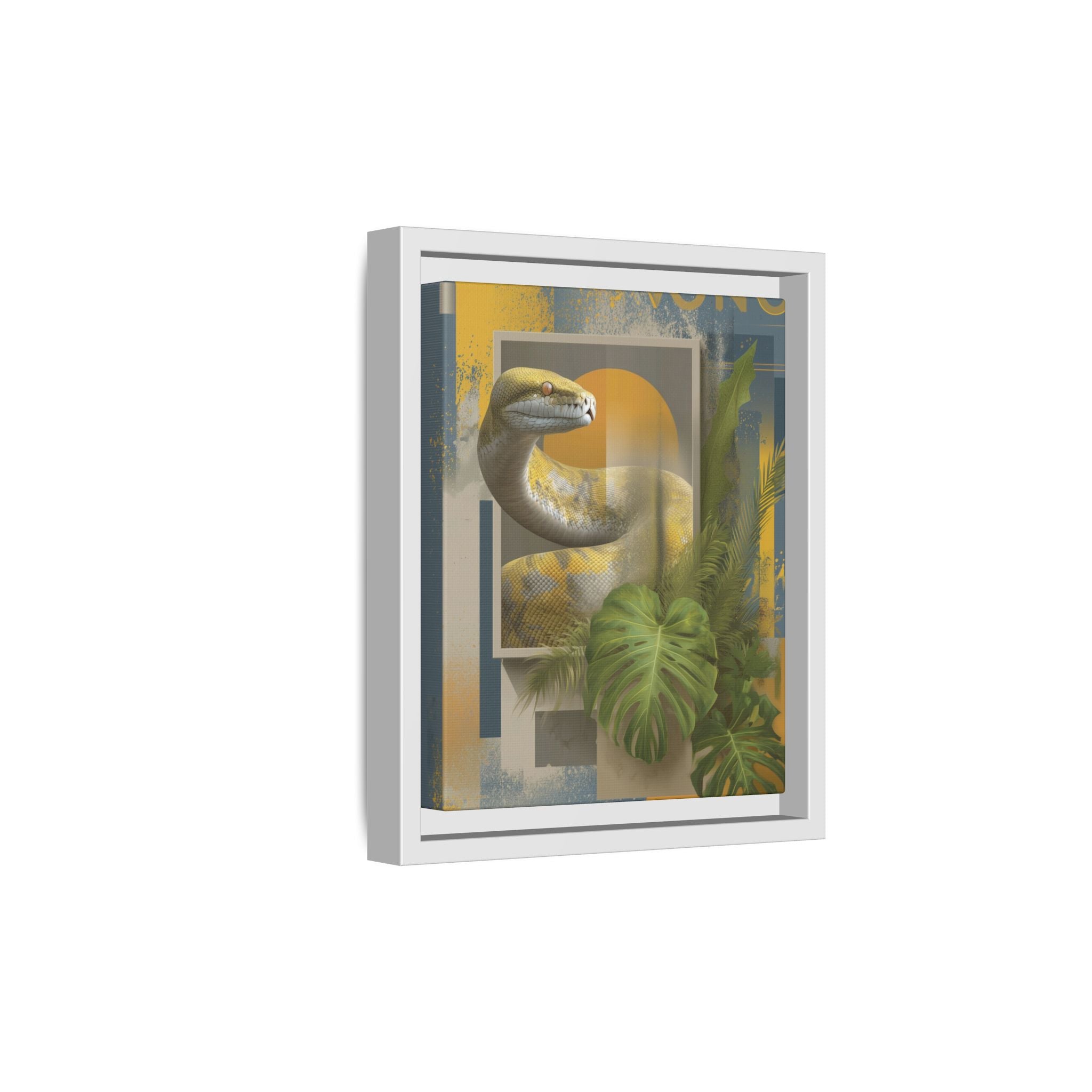 Serpent of Geometric Dimensions: Tropical Vono Design, Abstract Wildlife Art   |  Personalized & Custom Orders Available