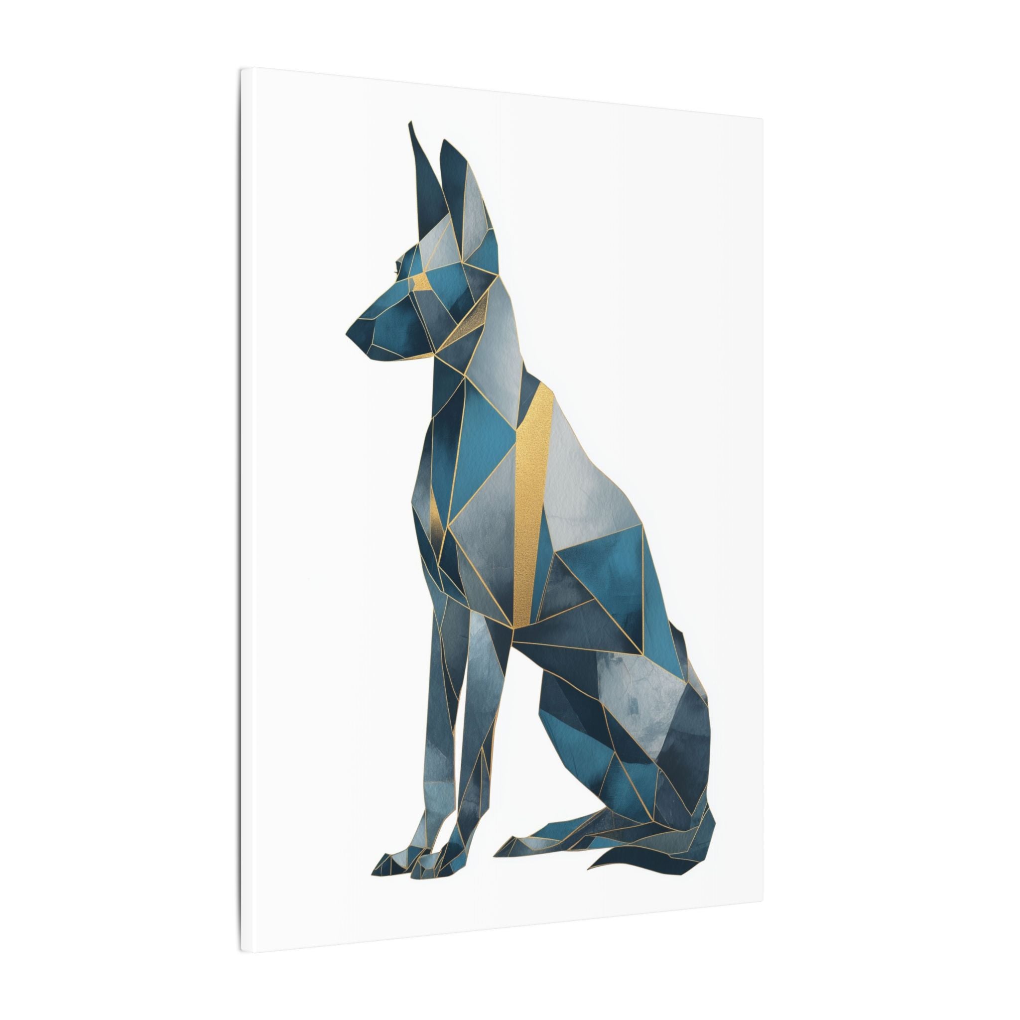 Crystalline Canine: Geometric Dog Portrait, Digital Art Polygon Style, Modern Architectural Animal Design   |  Personalized & Custom Orders