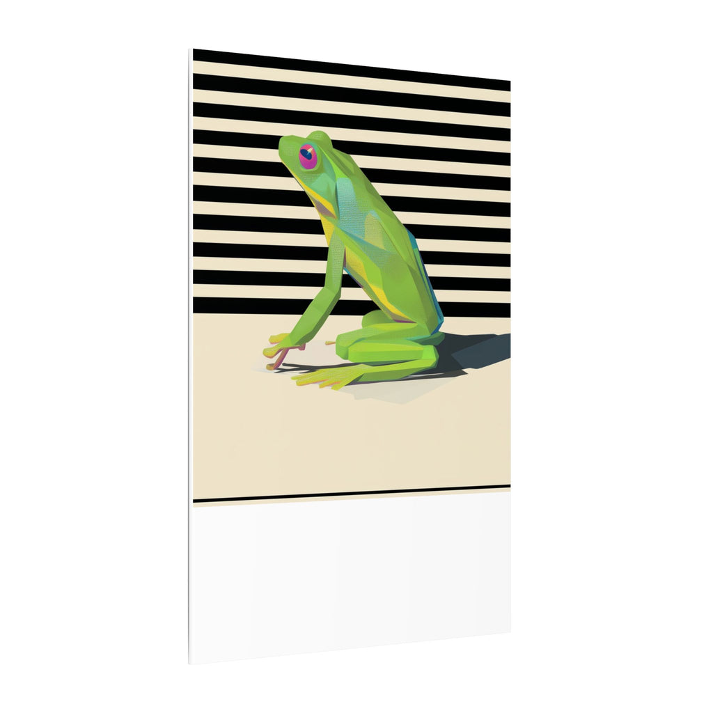 Geometric Frog Vibrance: Modern Wildlife Art, Minimalist Green Graphic Design   |    Custom Orders Available