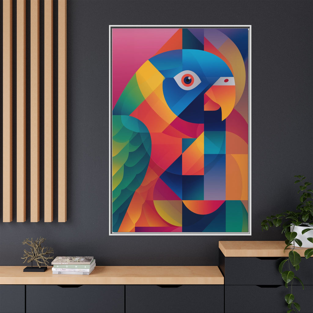 Prismatic Parrot: Cubist Deconstruction, Geometric Color Explosion   |  Personalized & Custom Orders Available