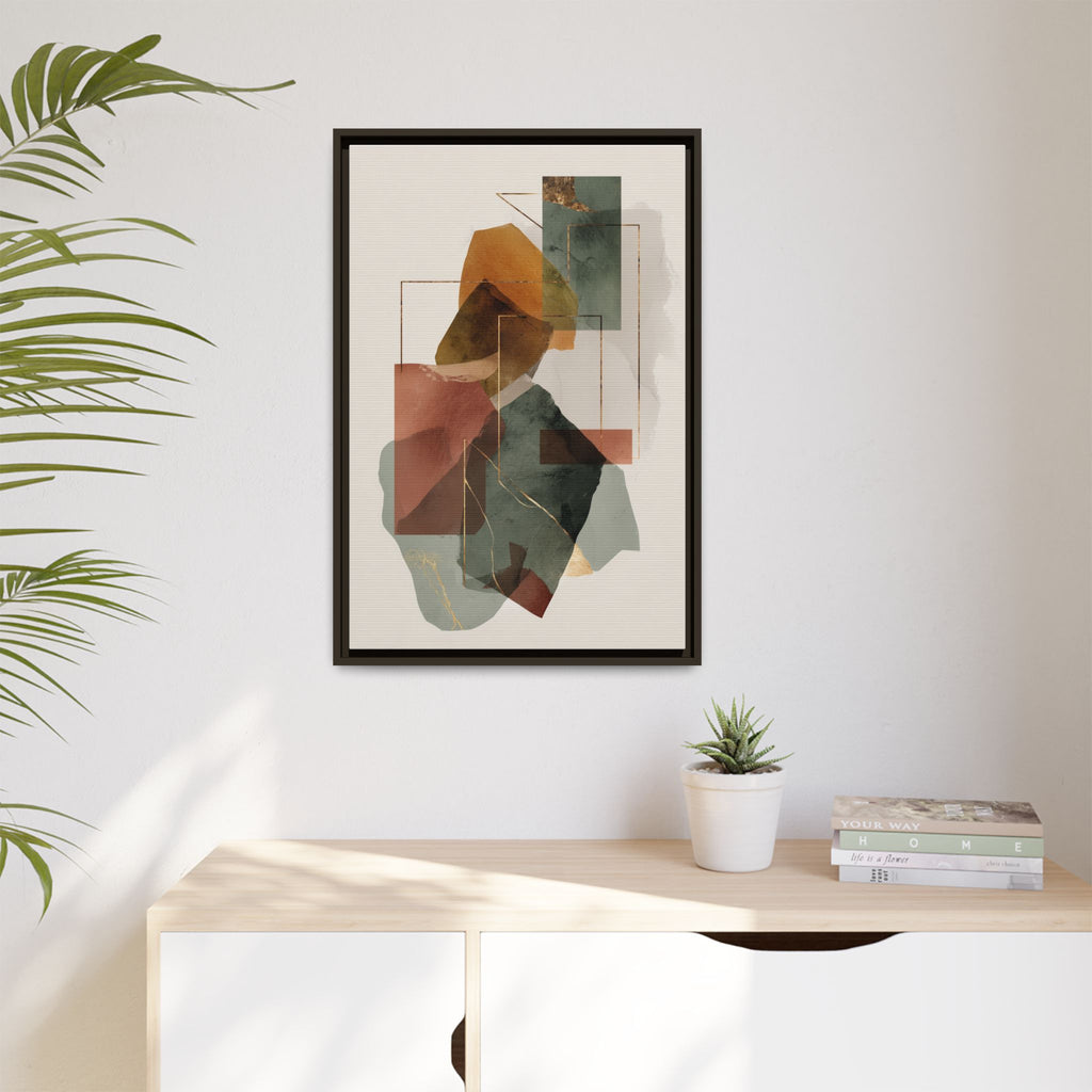 Harmonic Geometries: Architectural Abstraction, Earthy Palette, Minimalist Composition   |   Custom Orders Accepted