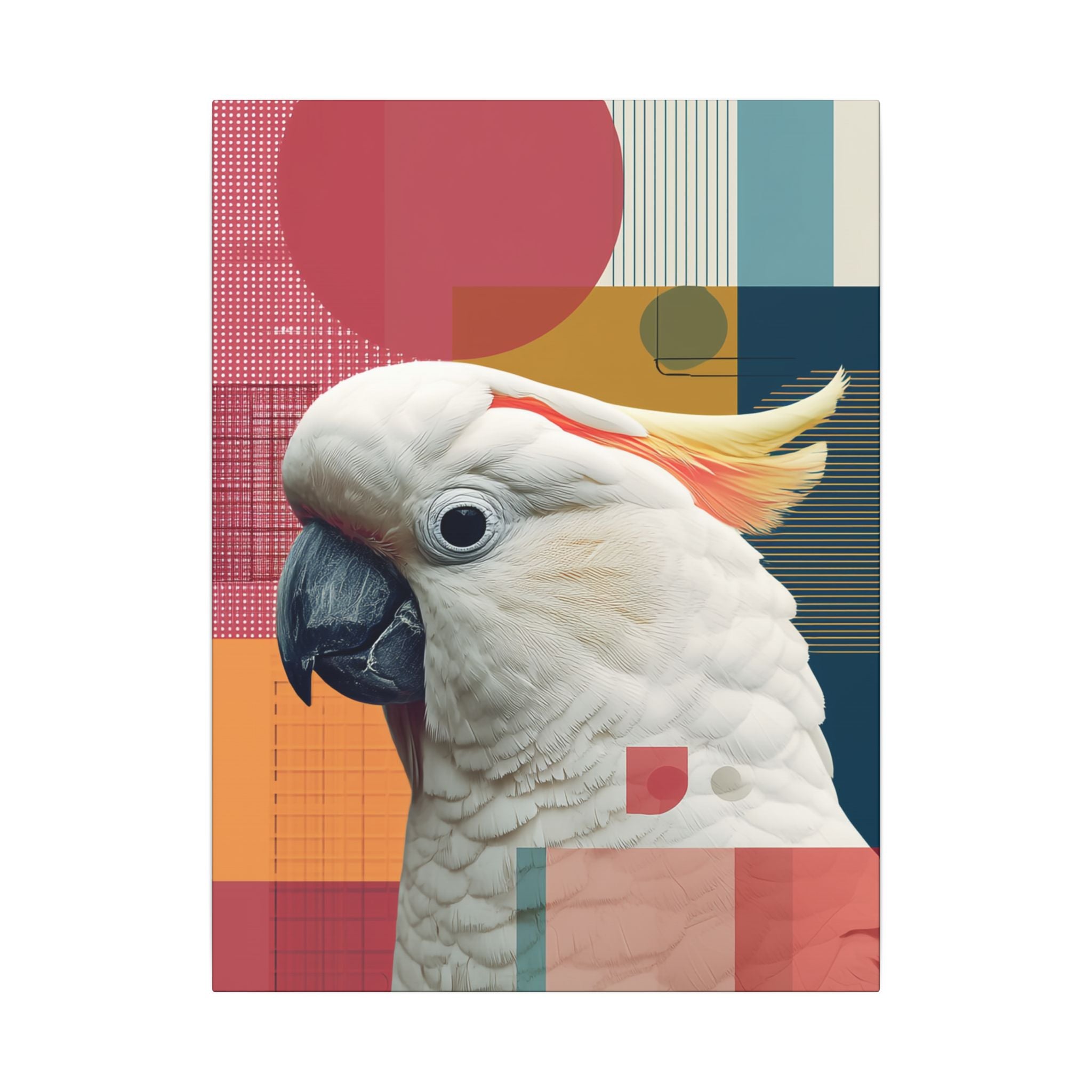 Crest of Elegance: Geometric Wildlife Portrait, Contemporary Avian Art   |    Custom Orders Available