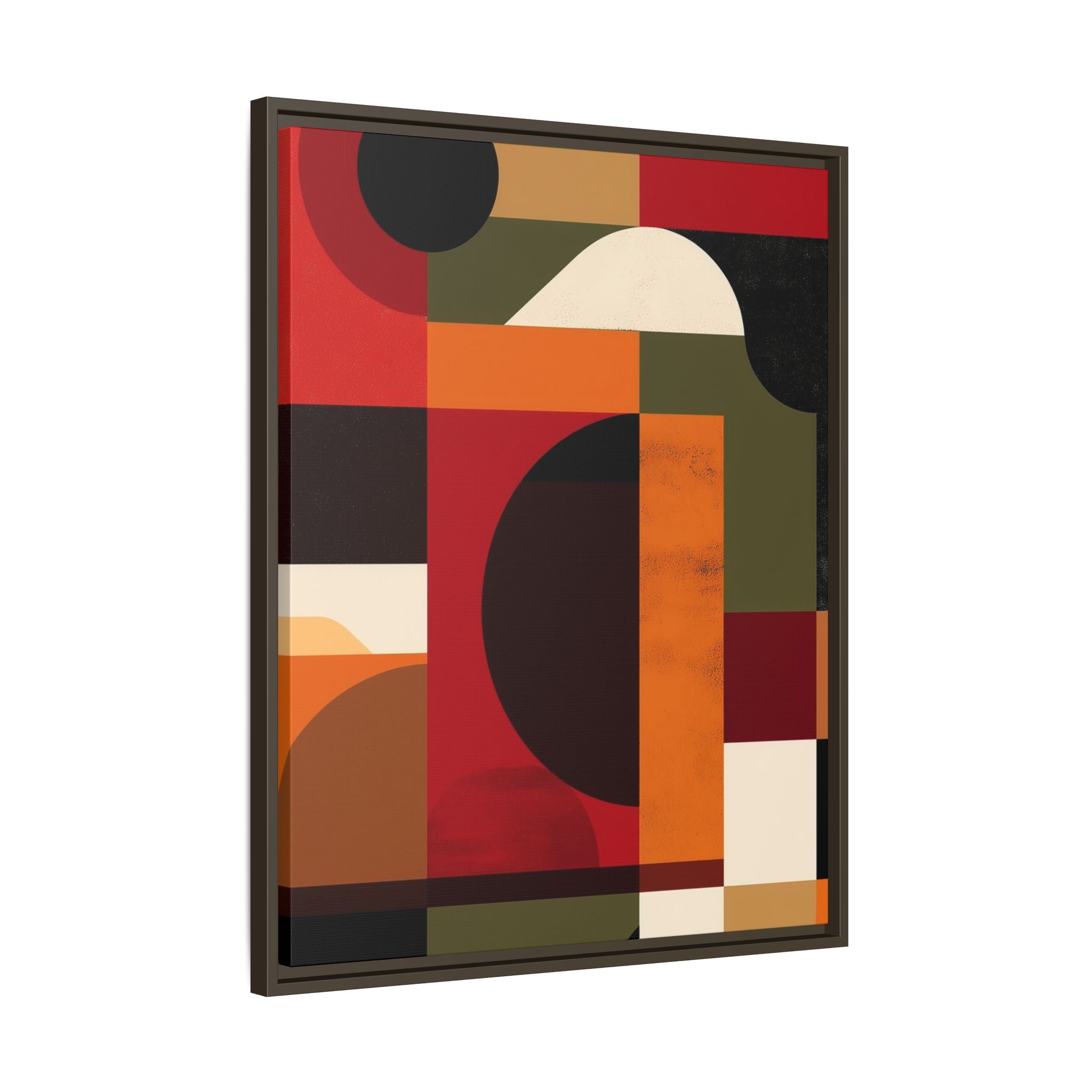 Geometric Convergence: Abstract Bauhaus Design, Constructivist Color Blocks, Architectural Art Composition   |   Custom Orders Accepted