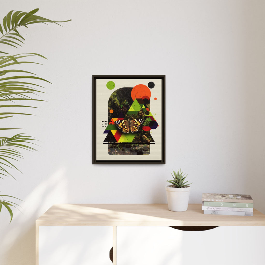 Metamorphic Geometries Framed Print: Digital Nature Collage, Butterfly Abstract Design   |   Custom Orders Available