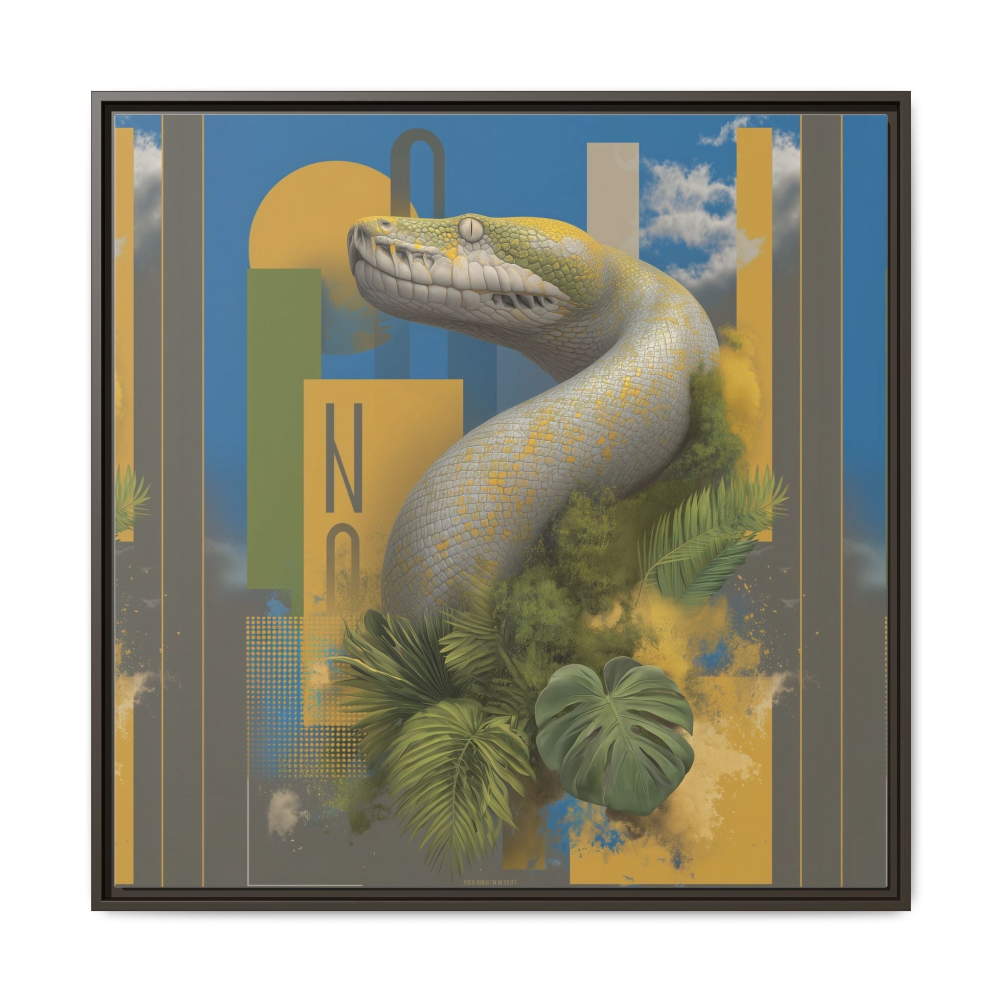 Serpent's Geometry: Tropical Realism, Digital Wildlife Composition   |    Custom Orders Available