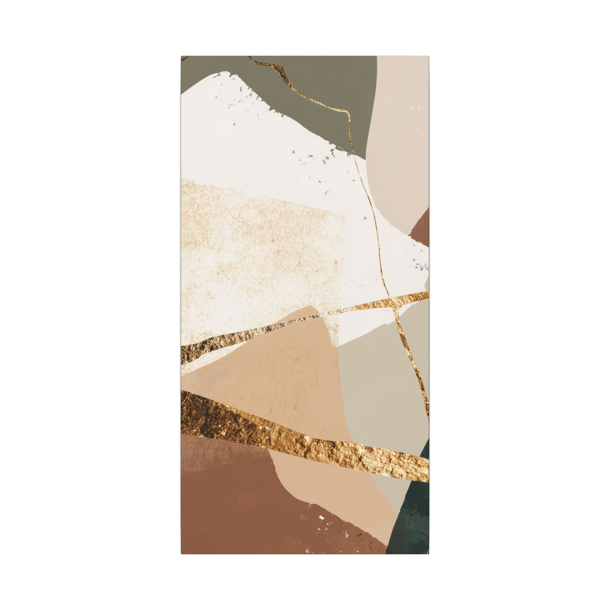 Canvas Print, Abstract Earthy Gold Wall Art, Modern Designer Home Decor, Stretched Matte Canvas; Thick, Multi-Size, Office Decor