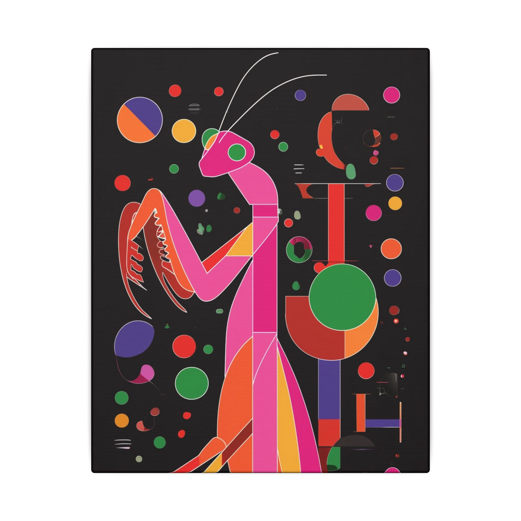 Geometric Mantis: Vibrant Abstract Insect Art, Modernist Design Collection   |    Custom Orders Available