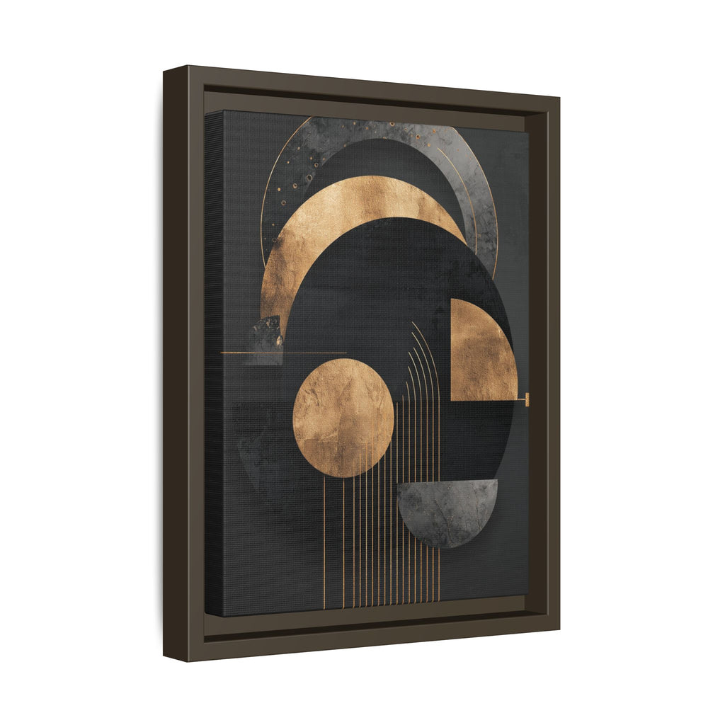 Geometric Resonance: Abstract Gold and Black Design, Minimalist Architectural Art, Modern Metallic Composition   |   Custom Orders Accepted