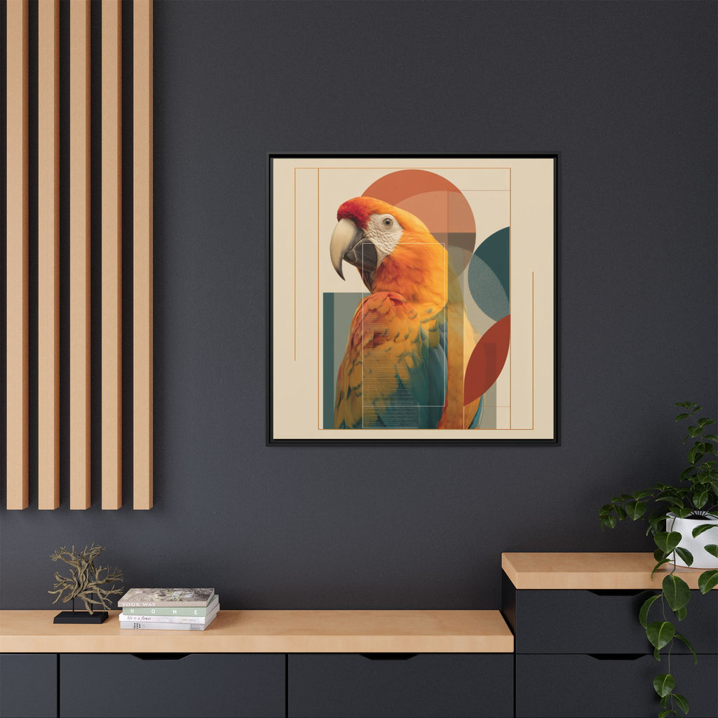 Macaw Geometry: Vibrant Avian Portrait, Modernist Graphic Design   |  Personalized & Custom Orders Available