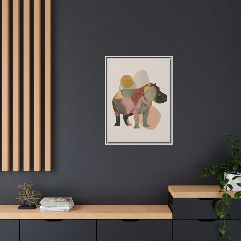 Geometric Harmony: Abstract Hippo Silhouette, Modern Minimalist Animal Art   |    Custom Orders Available