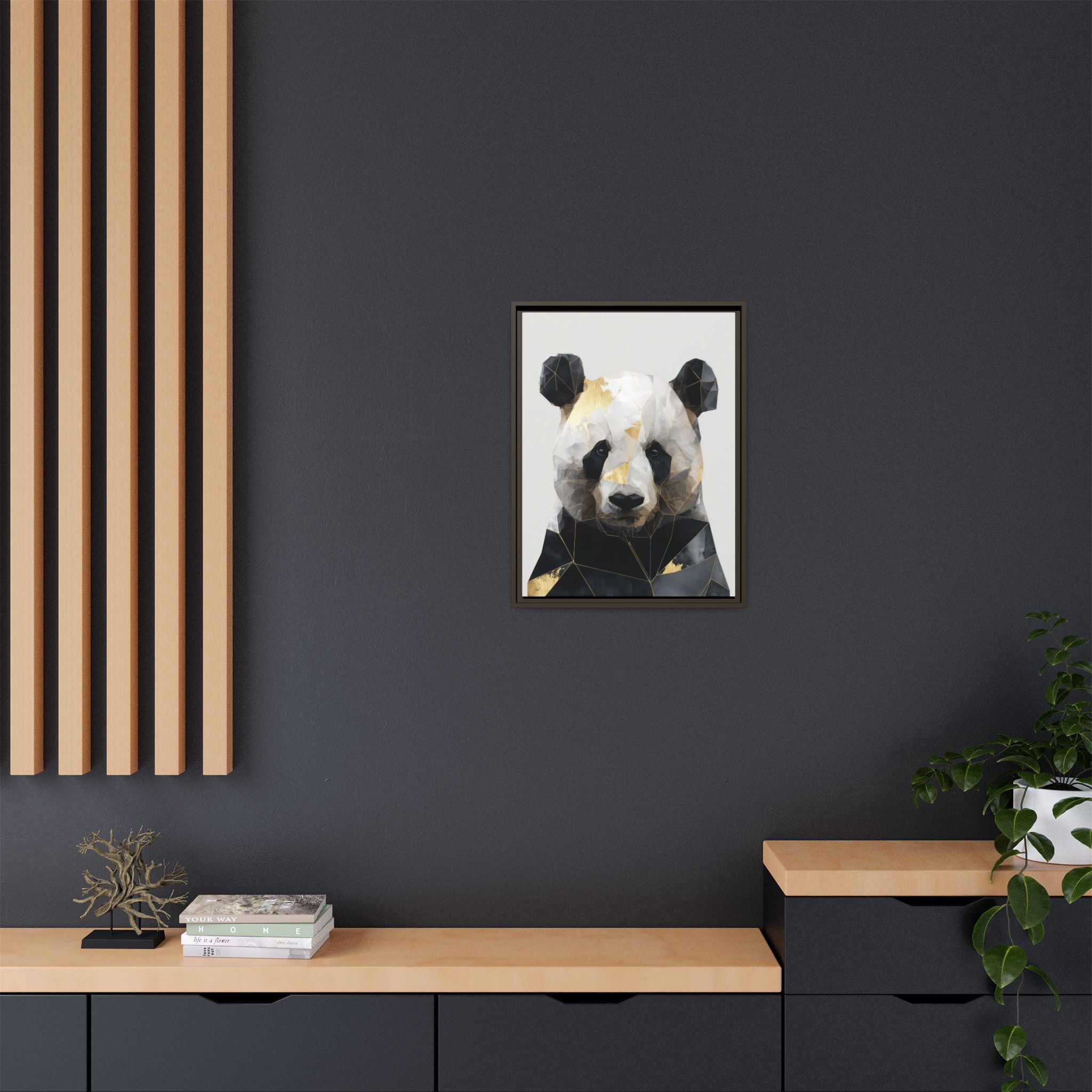 Fractal Panda: Geometric Digital Art, Low Poly Wildlife Portrait   |  Personalized & Custom Orders Available