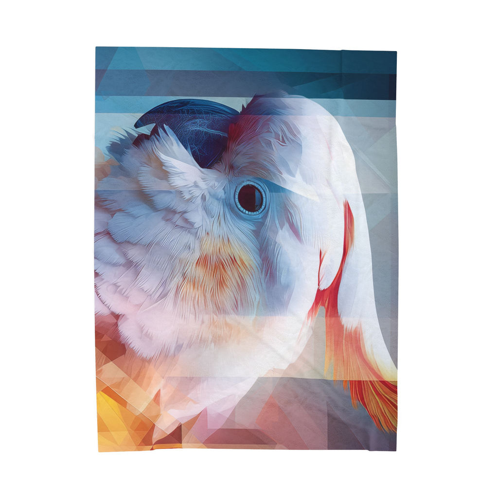 Prismatic Cockatoo Quilt Cover, Doona Cover, Duvet : Geometric Digital Wildlife,  Deconstruction Art   |    Custom Orders Available