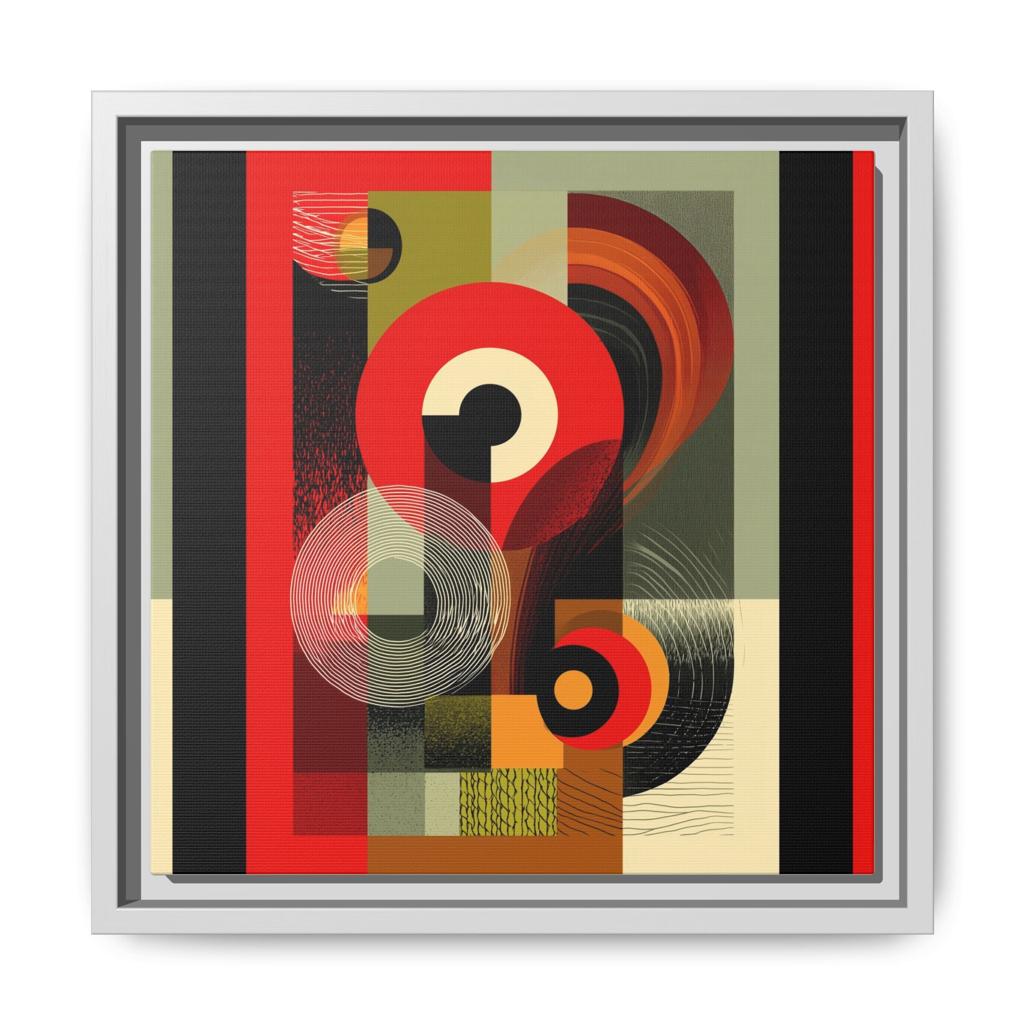 Chromatic Geometrics: Abstract Constructivist Composition, Modernist Color Blocking, Layered Circular Forms   |   Custom Orders Accepted