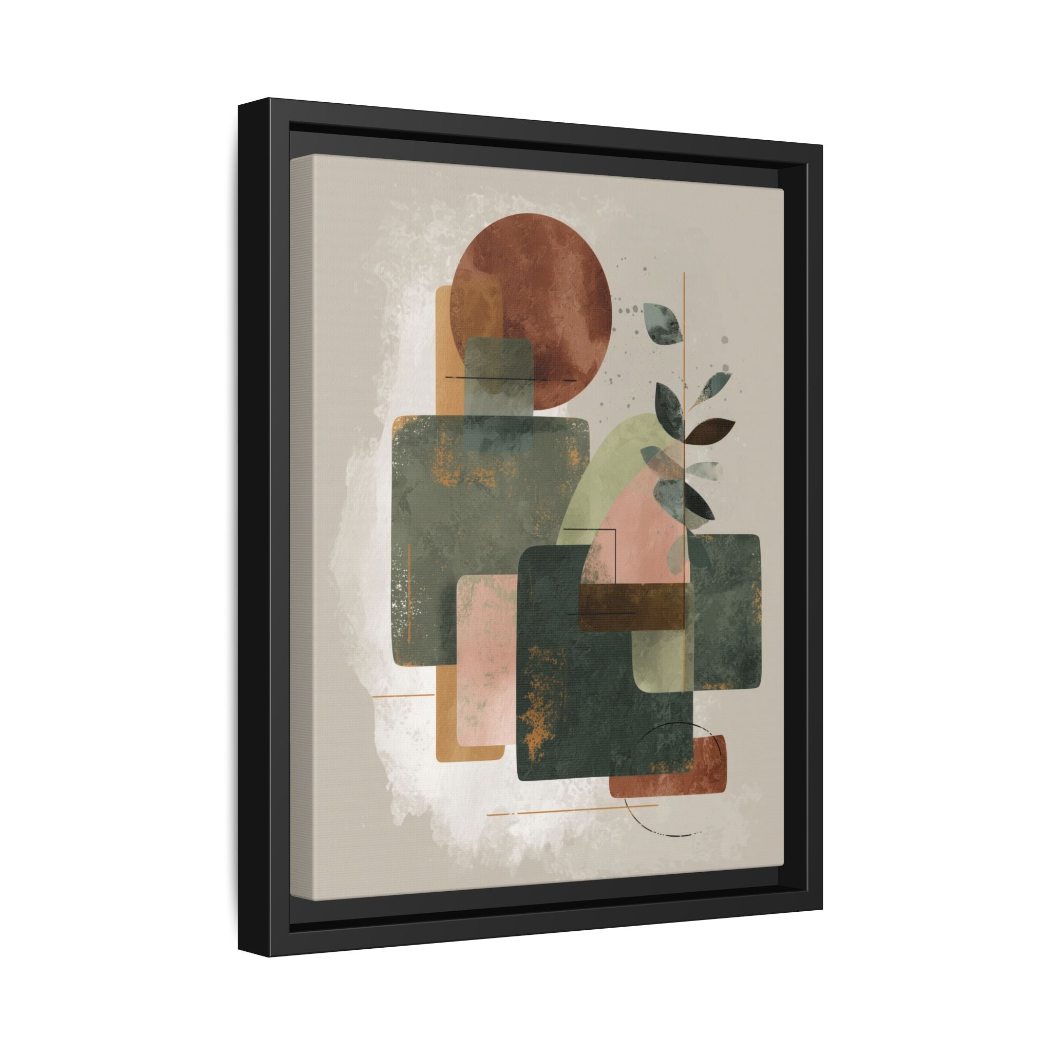Geometric Harmony: Abstract Watercolor Composition, Mid-Century Modern Design, Organic Shapes   |   Custom Orders Accepted