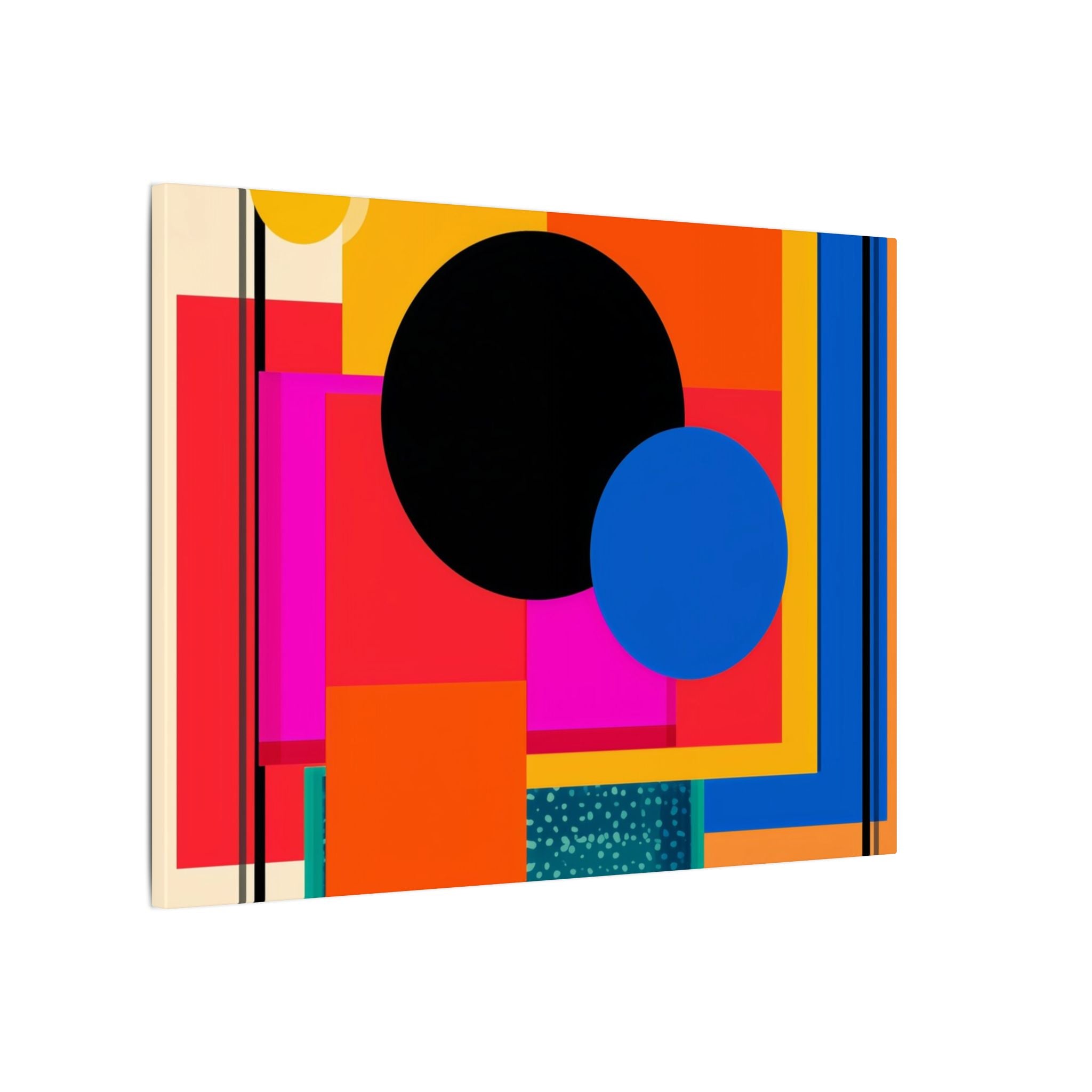 Geometric Convergence: Mid-Century Modern Abstract, Constructivist Color Blocks, Dynamic Geometric Design   |   Custom Orders Accepted